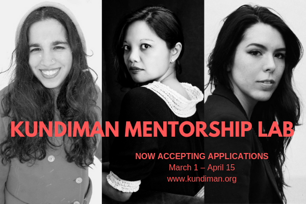 Announcing the Kundiman Mentorship Lab!