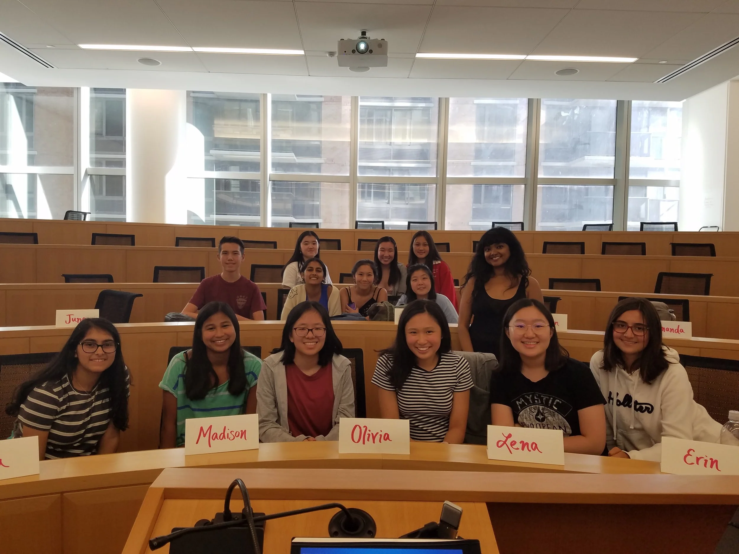 A classic class picture of our wonderful students and Visiting Artist Tanaïs.