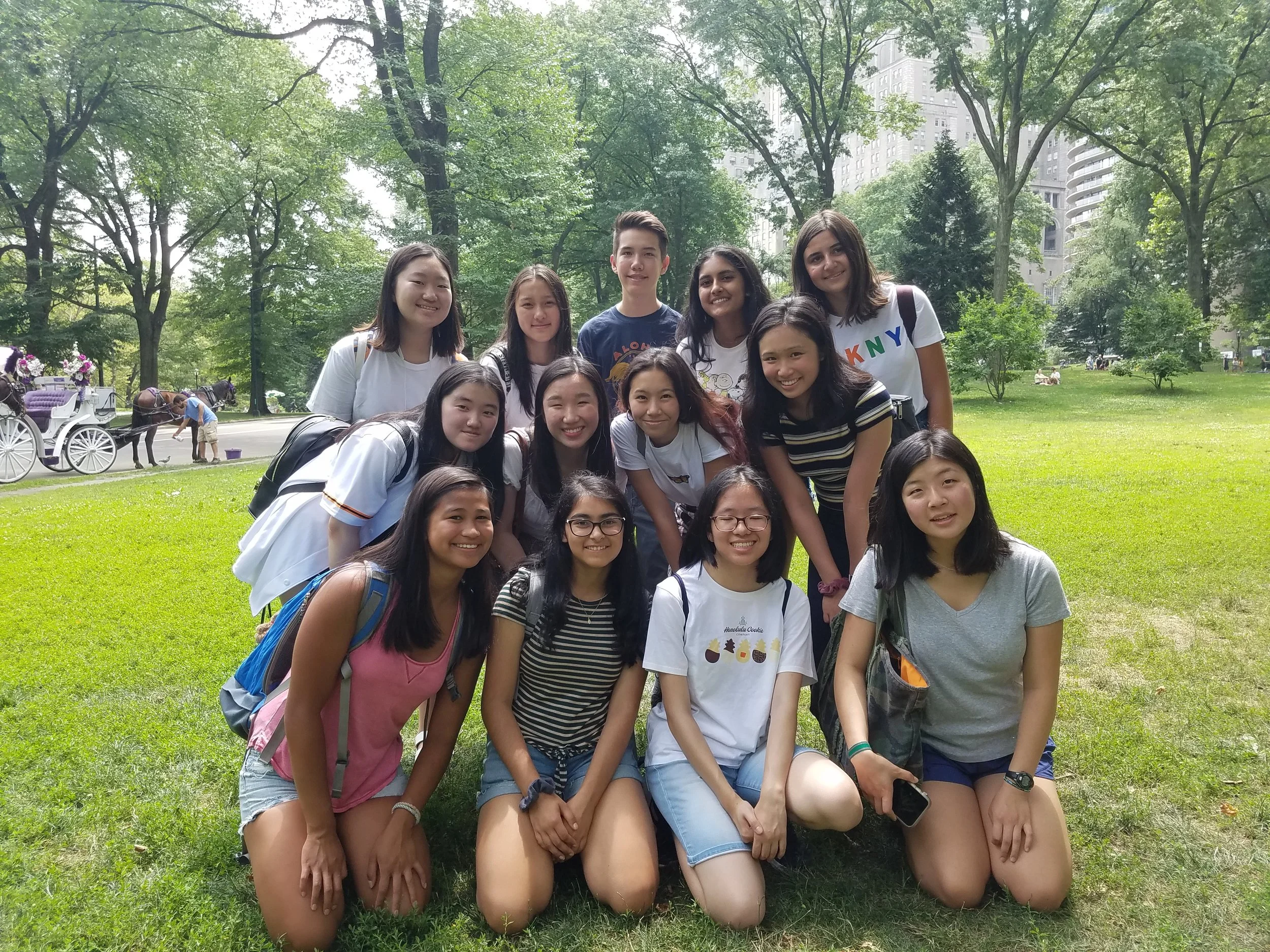 All the students after our Central Park Writing Exercise!