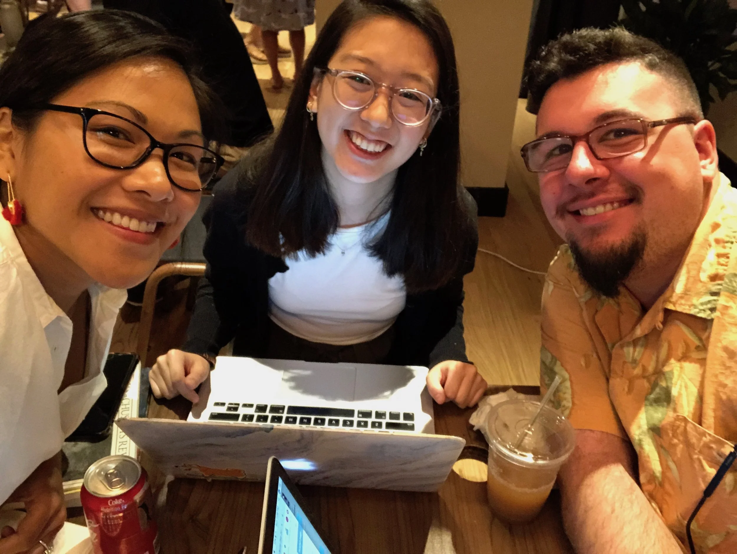 Our lovely interns take a break from the Edit-a-Thon for a selfie!