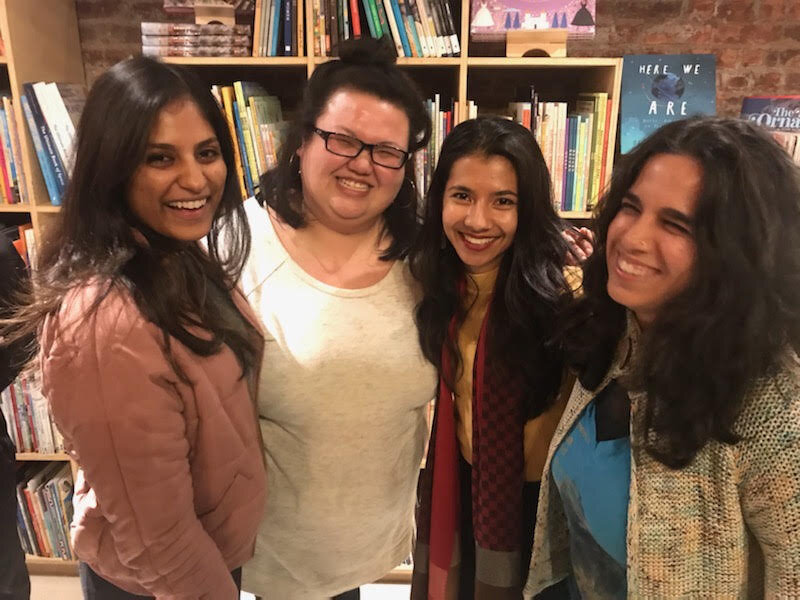 Kundiman Mentorship Lab Fiction Group: Divya Nair, Kimarlee Nguyen, Shrima, & Bushra Rehman.