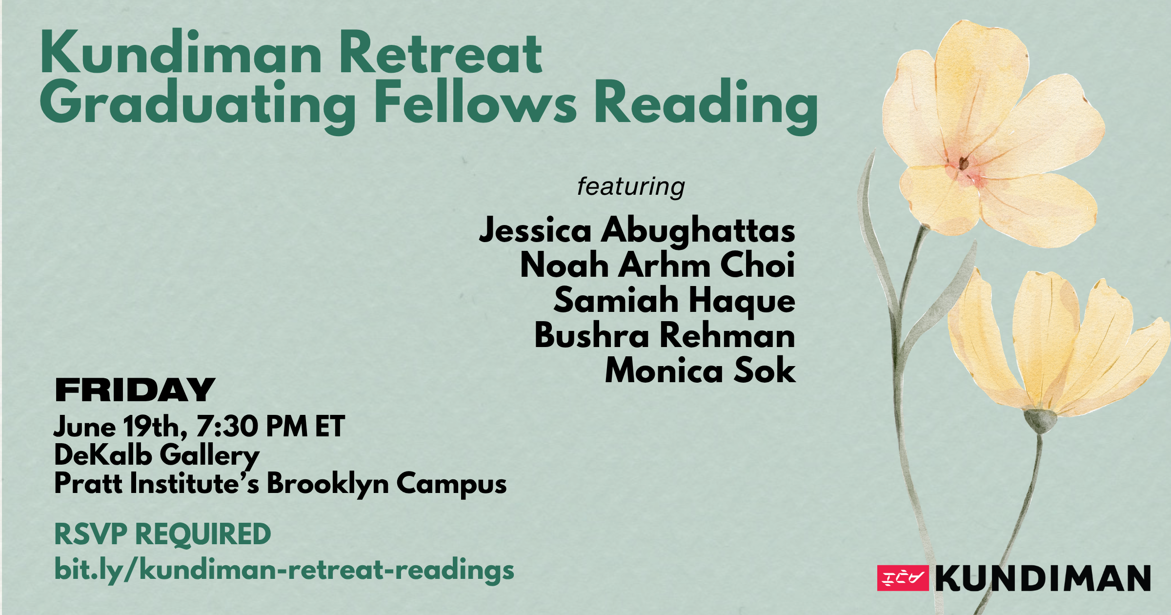 2026 Kundiman Retreat Graduating Fellows Reading