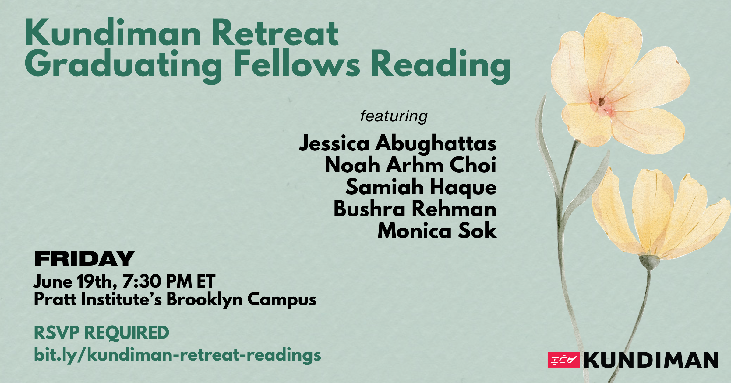 2026 Kundiman Retreat Graduating Fellows Reading