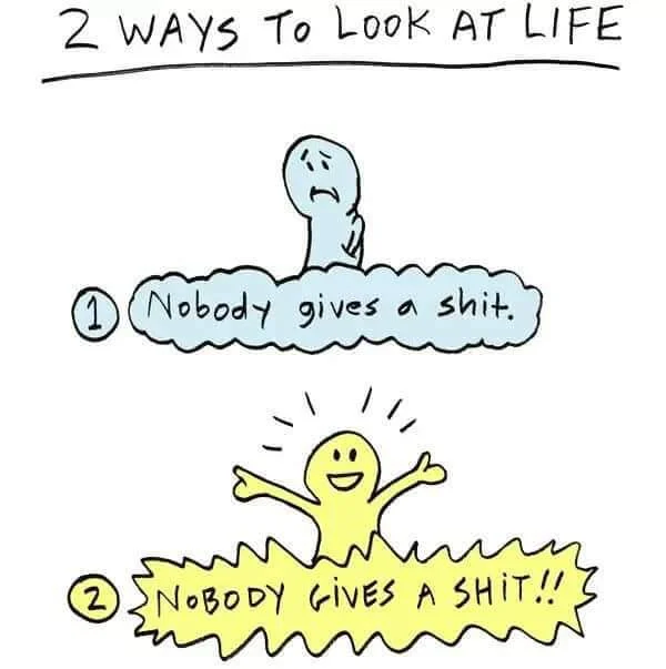 Shift in perspective.