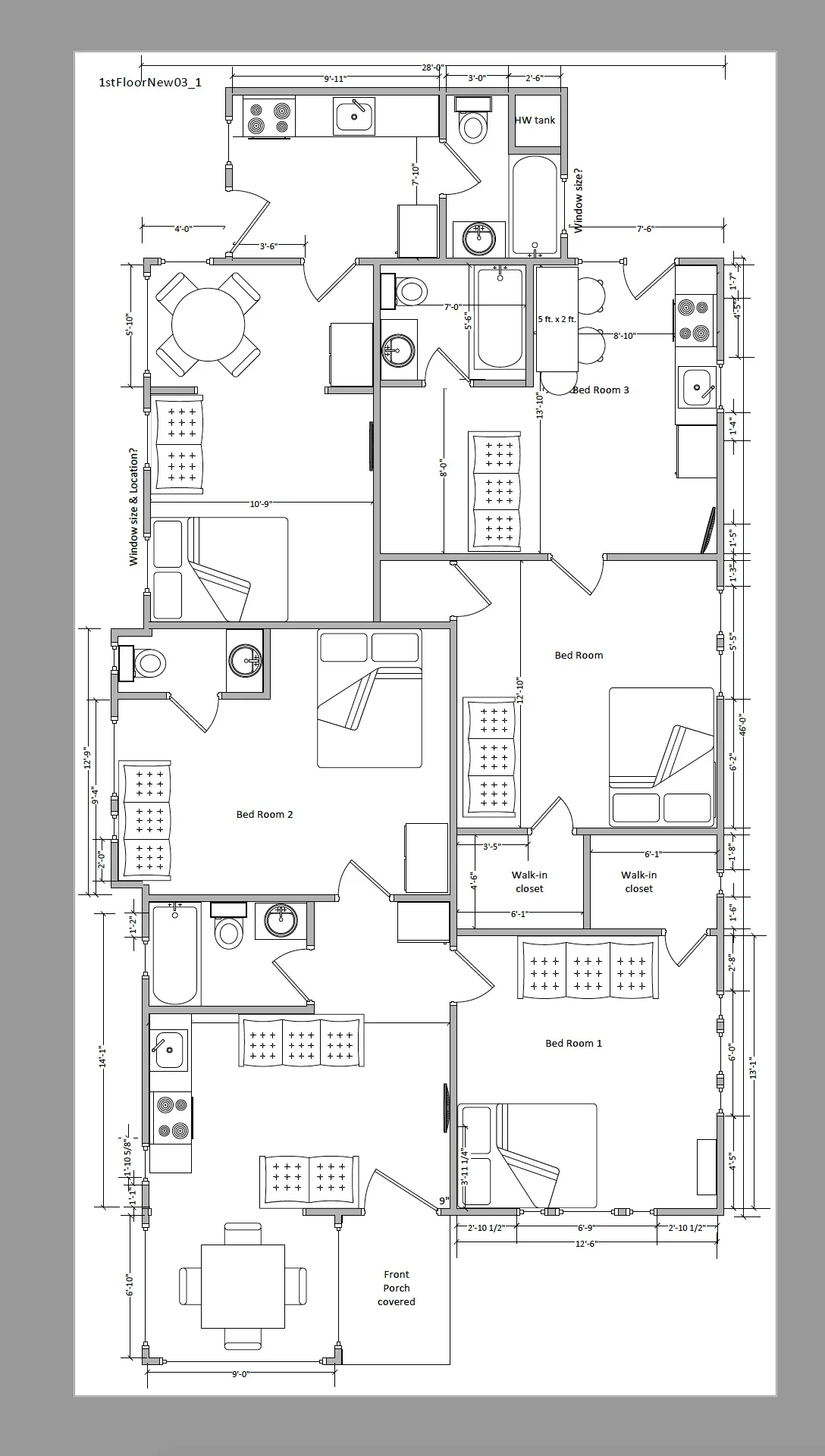 This is the design to convert to 3 units. If this doesn’t pass approval, we will go to 2 units.