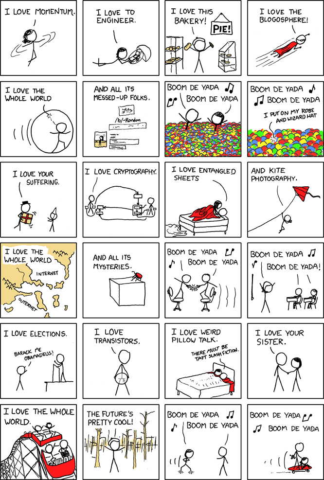 XKCD Loves the Discover Channel . And I love you. 