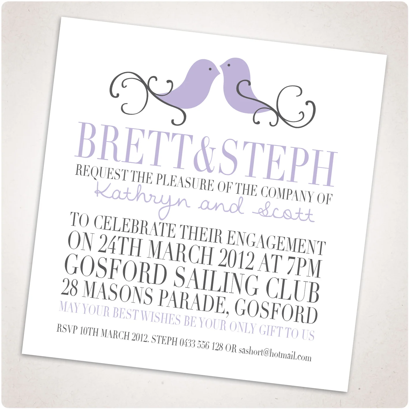 engagement party invitation