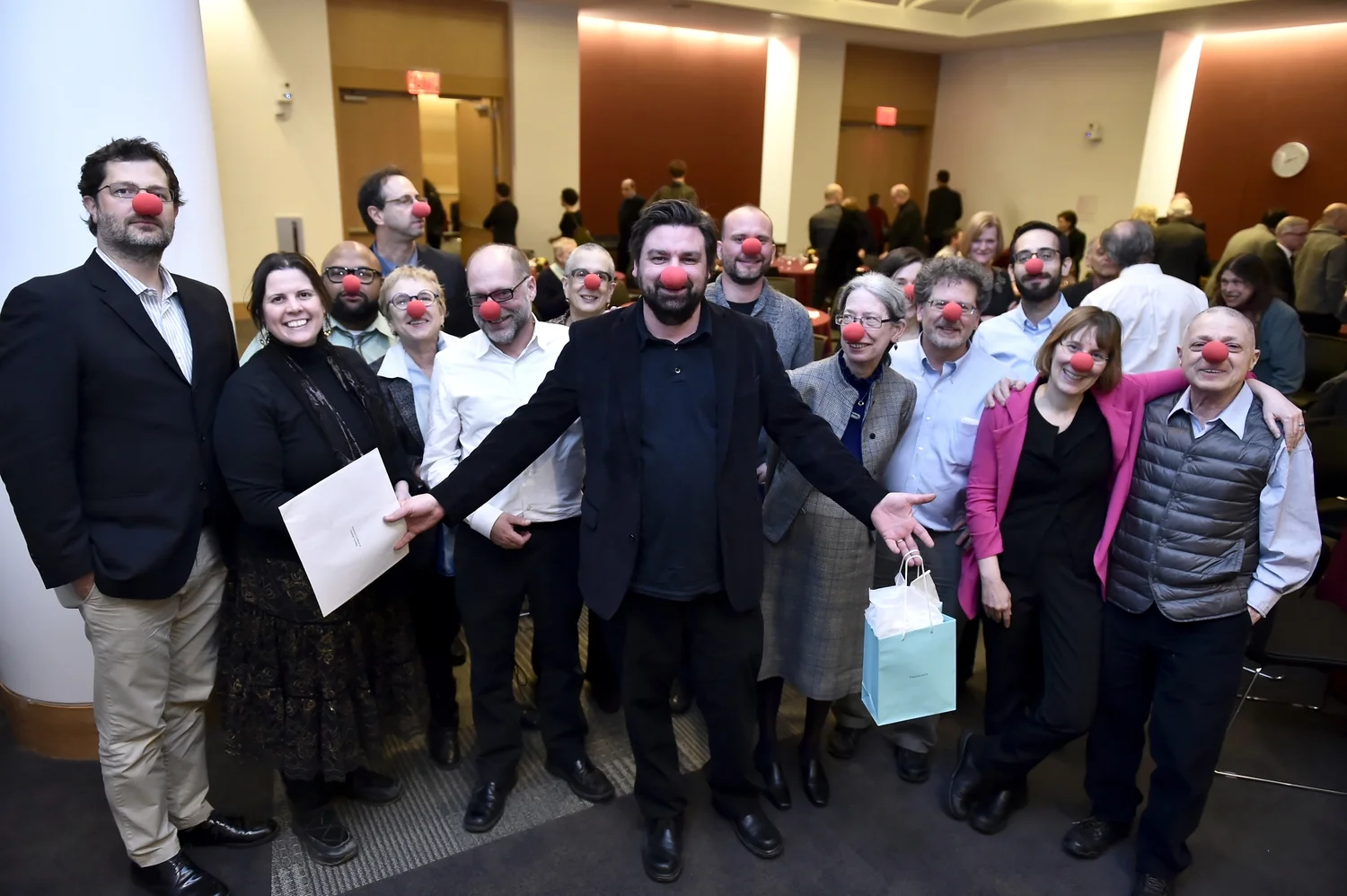 Fordham's English department faculty at our most dignified. ( photo credit: Dana Maxson).