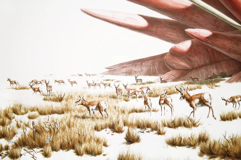 And the plains opened up before us (detail)