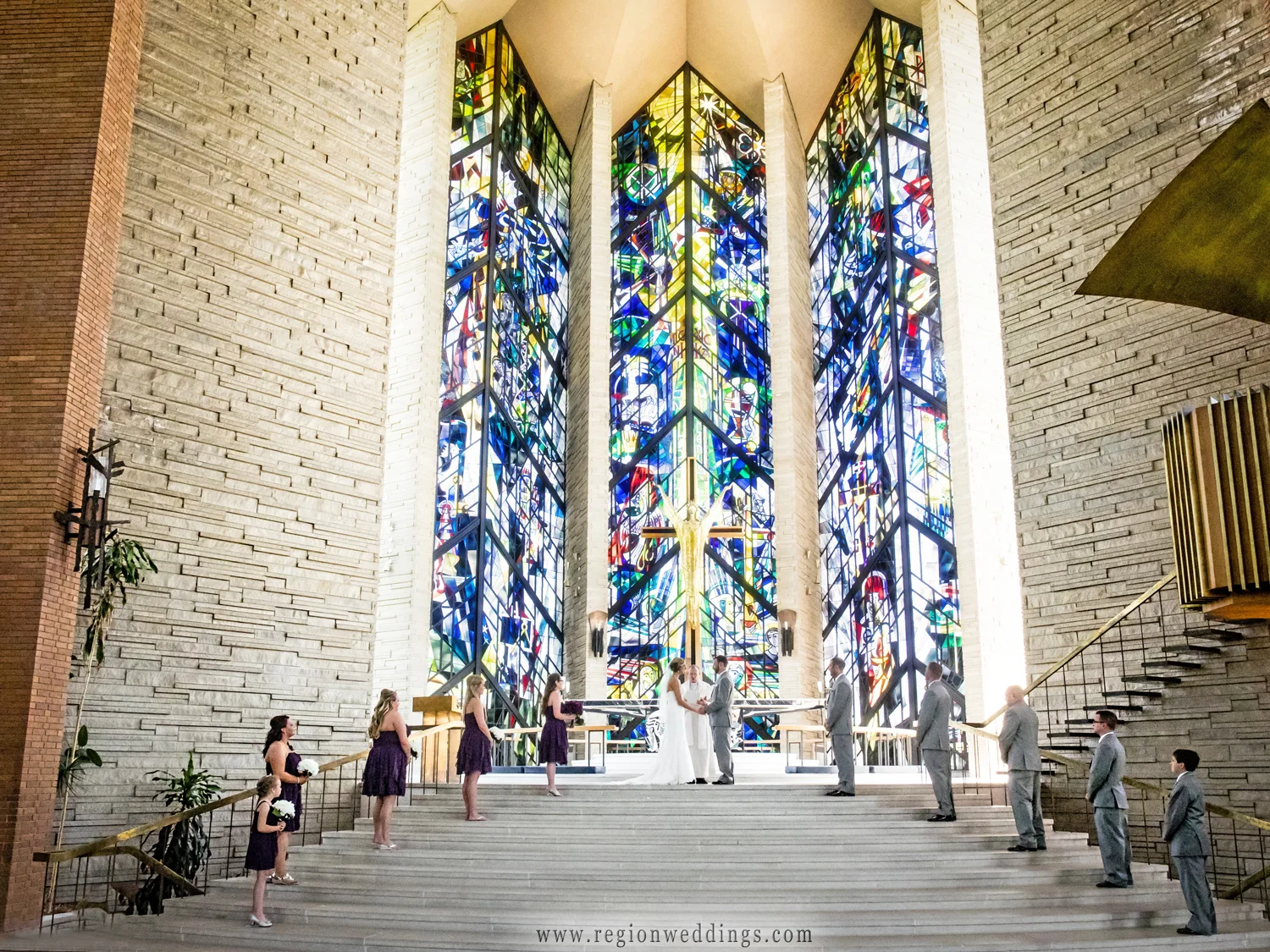 Wedding ceremony at Valparaiso University.