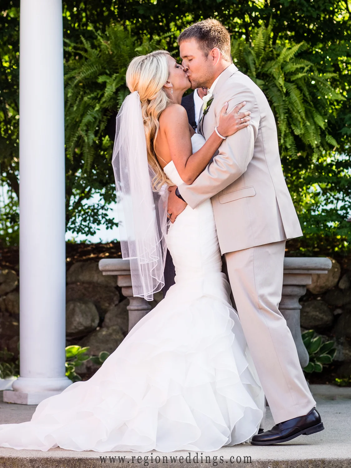First kiss at Aberdeen Manor in Valparaiso, Indiana.