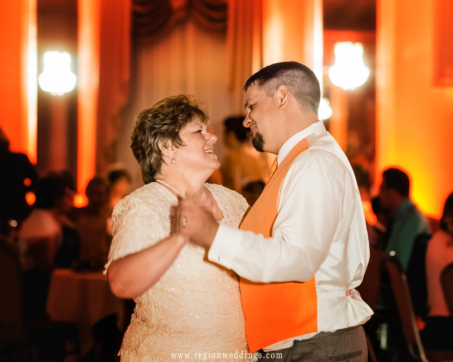 Mother and son dance at Macedonian Hall.