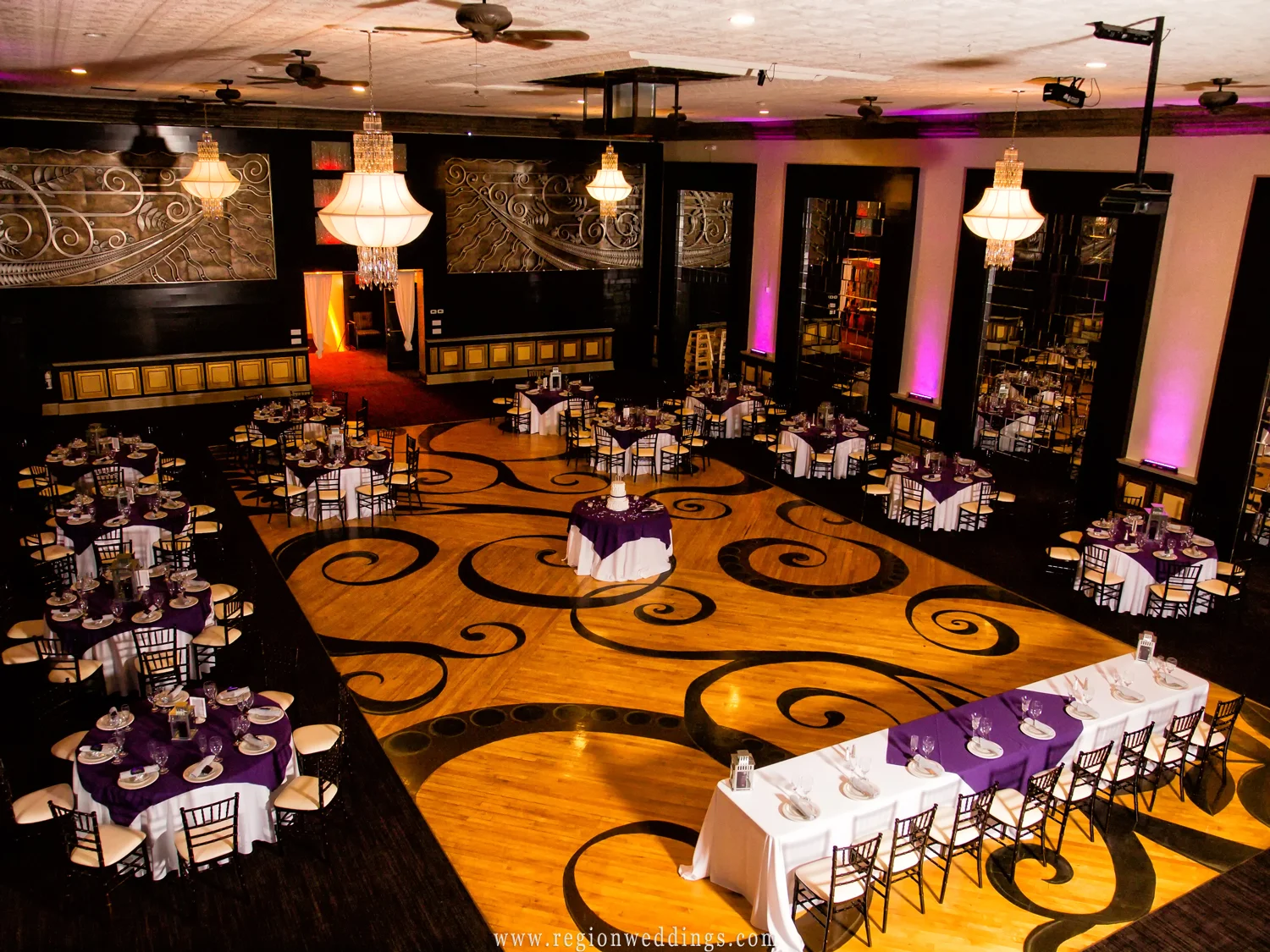 A view of The Allure wedding venue from the balcony.