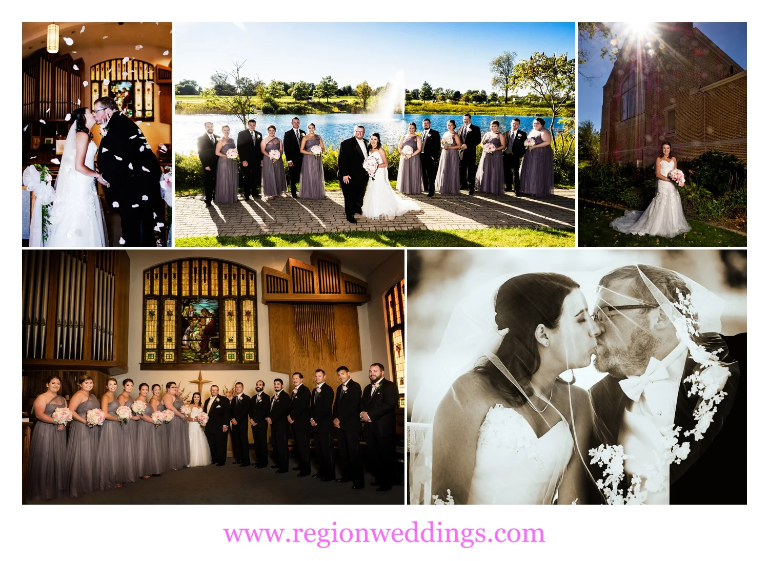 Wedding photos in Chesterton, Indiana.