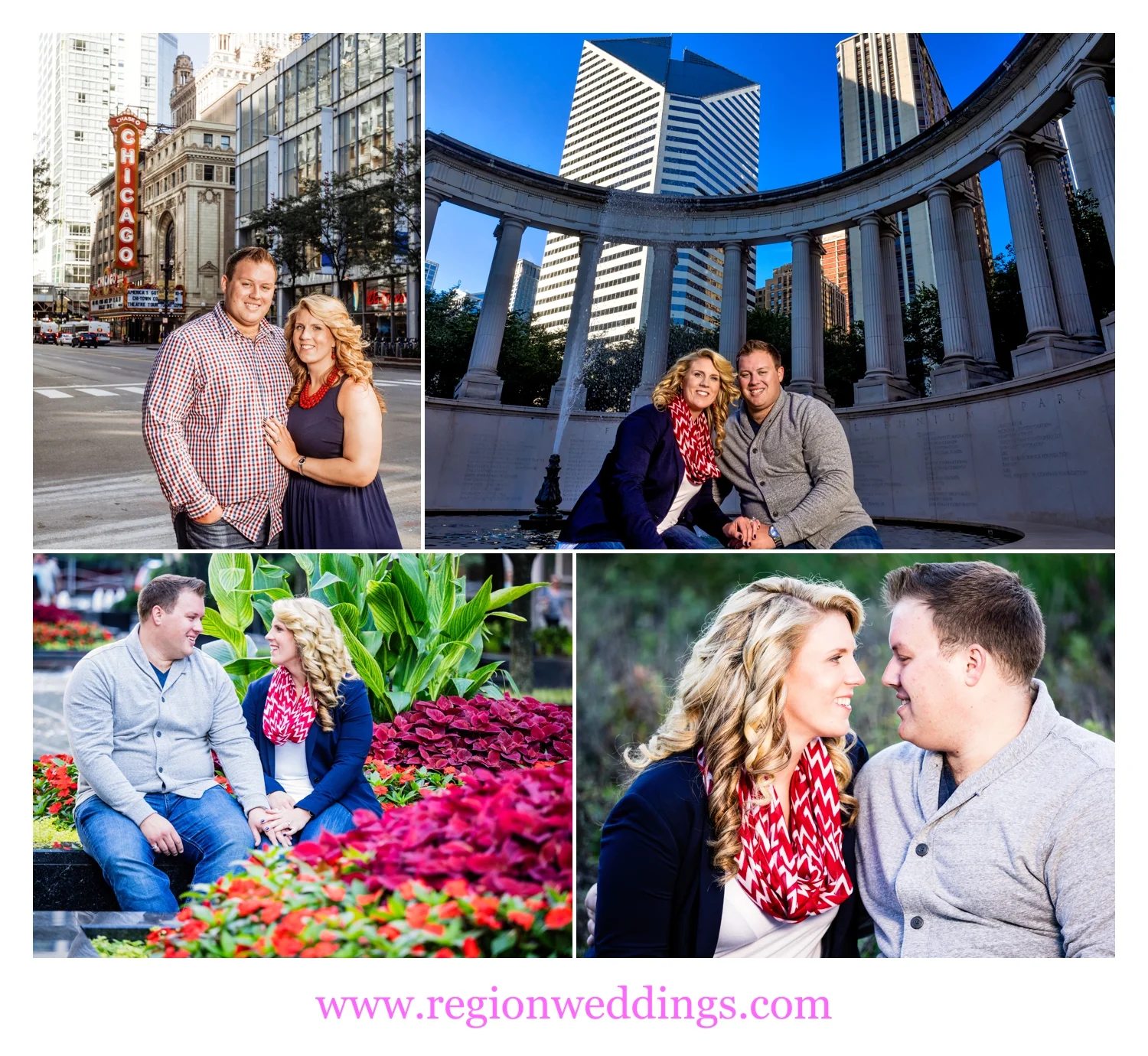 Engagement photos in downtown Chicago.