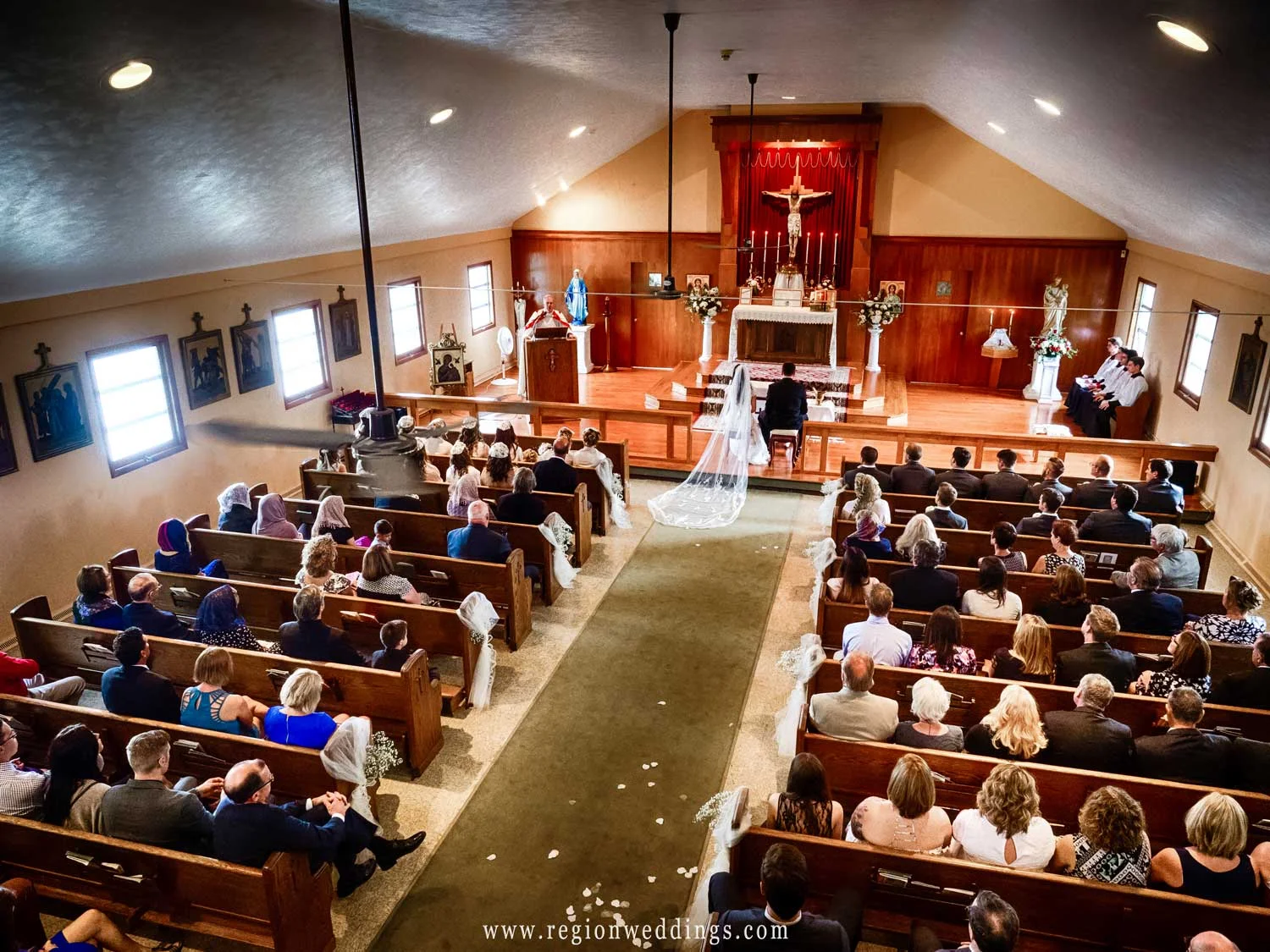 A view from the balcony at Immaculate Heart Of Mary Church.