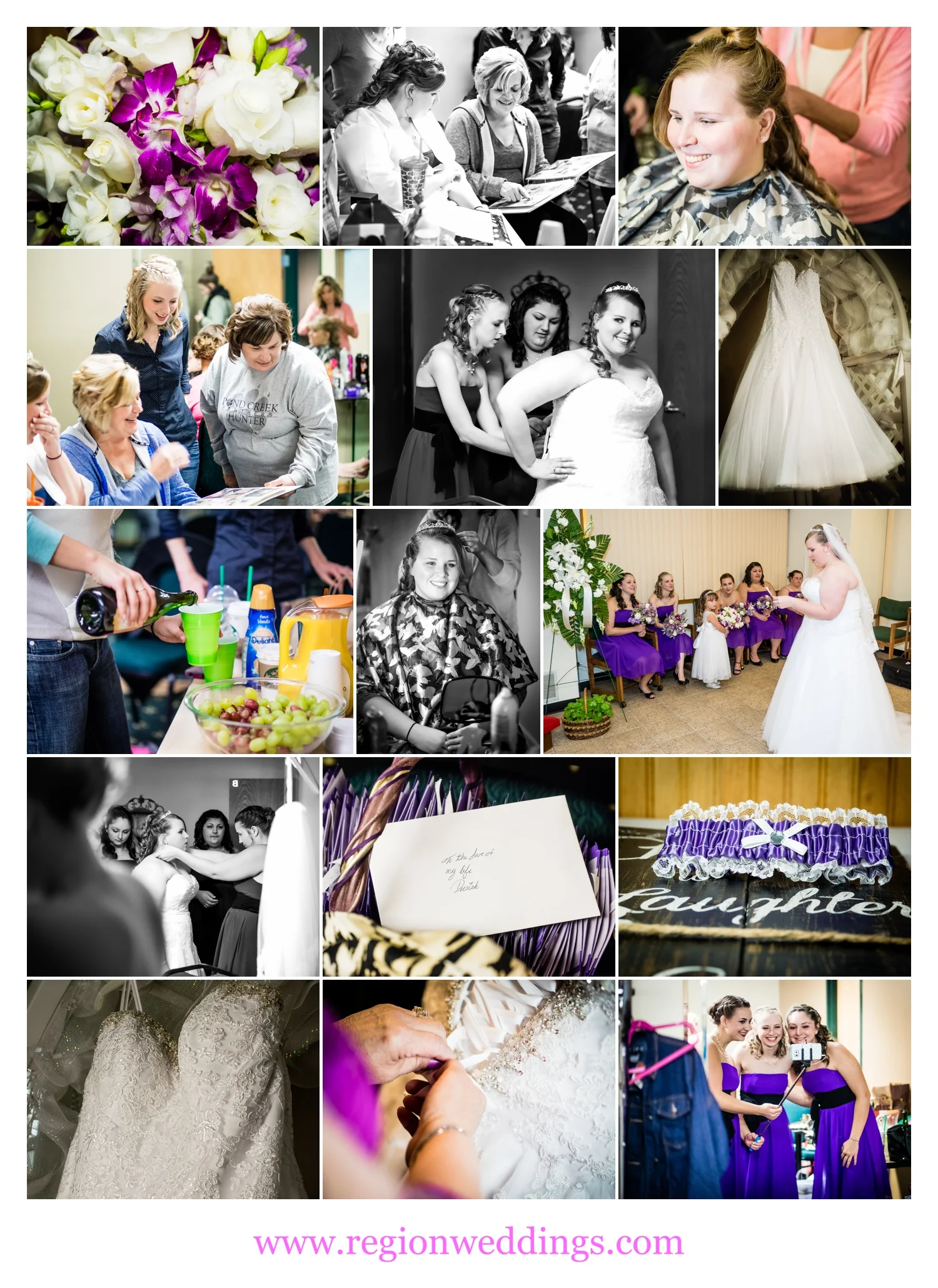 Bridal prep at The Patrician in Schererville, Indiana.