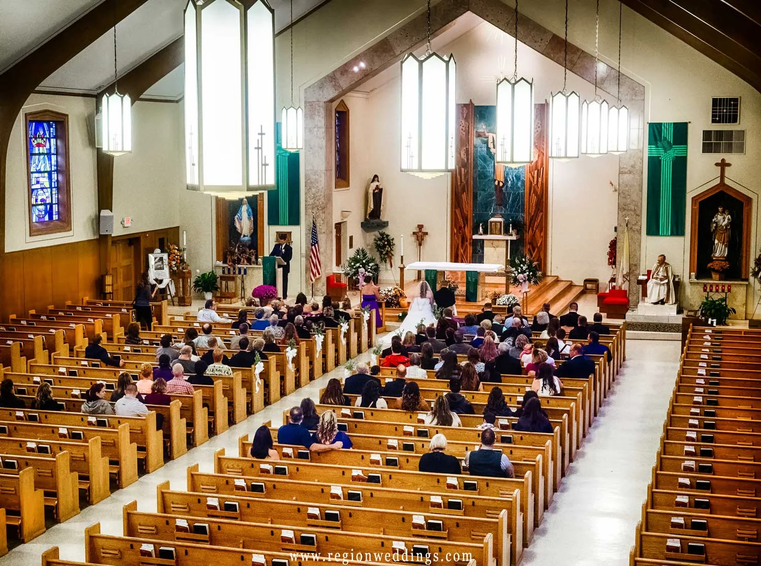 A view from the balcony at St. Mary's Church in Griffith, Indiana.