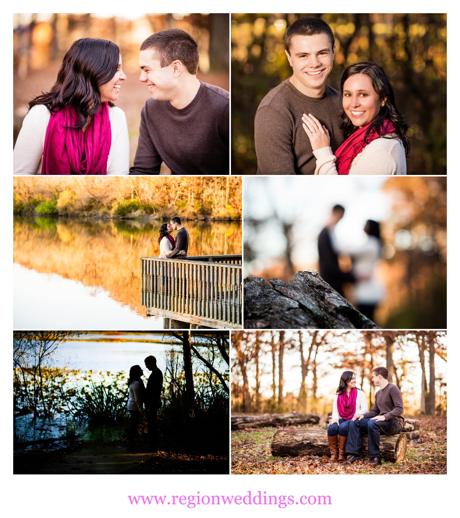 Autumn engagement photos at Lemon Lake County Park.