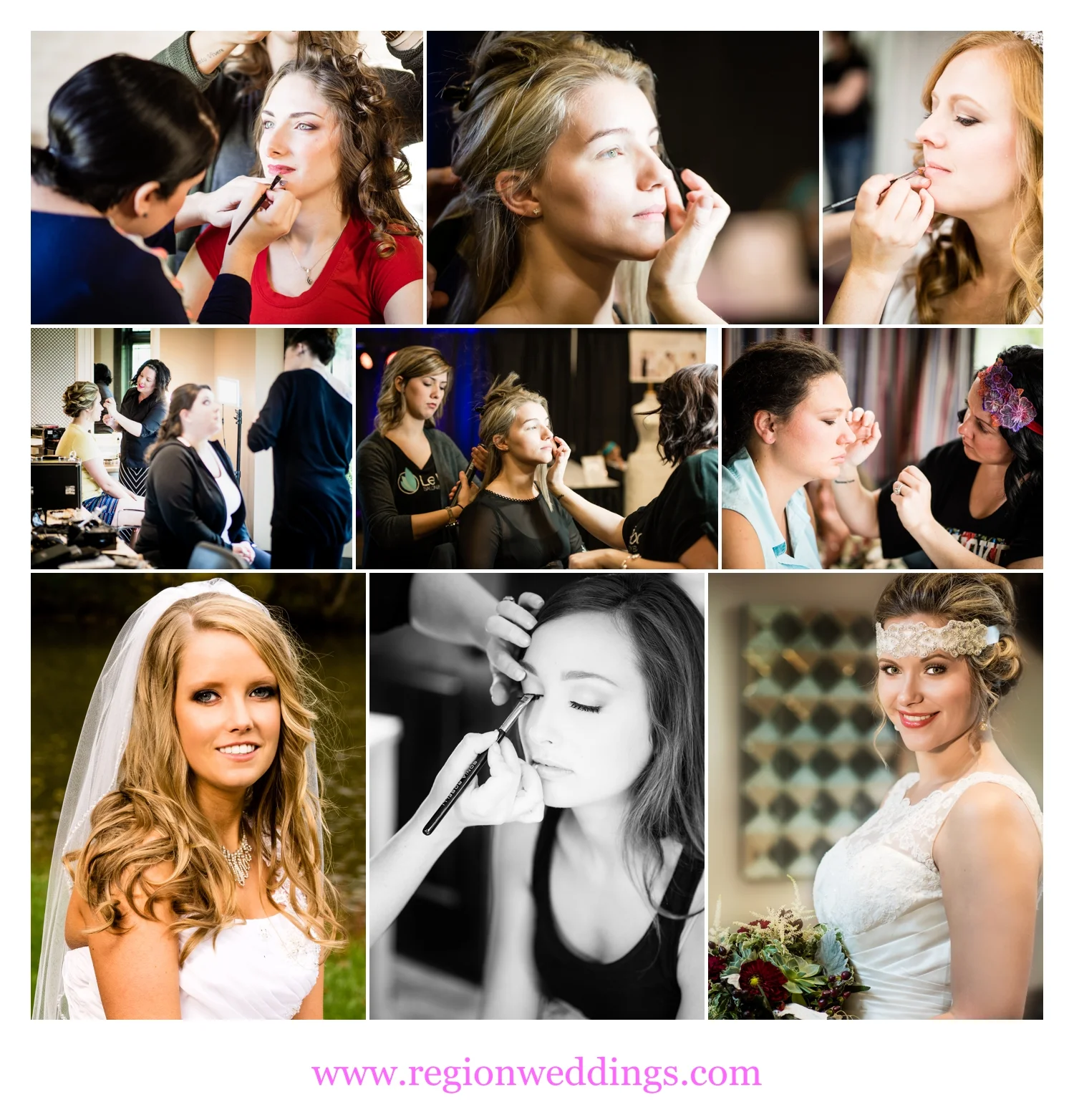 Bridal prep with MUA Melissa Marshall.