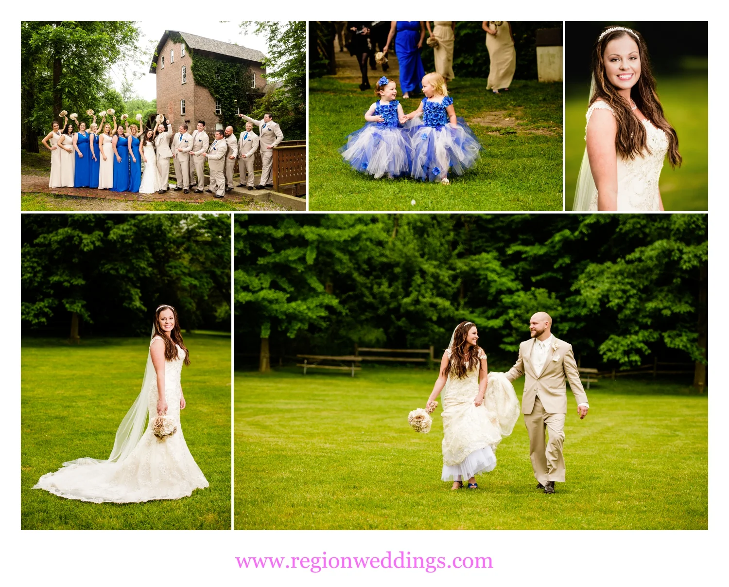 Wedding photos at Deep River County Park.