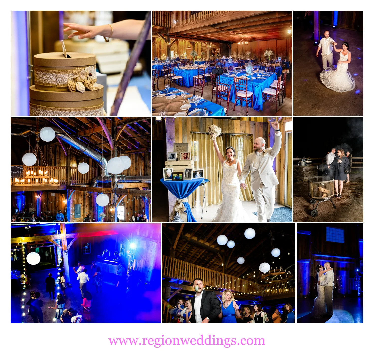June wedding reception at County Line Orchard.