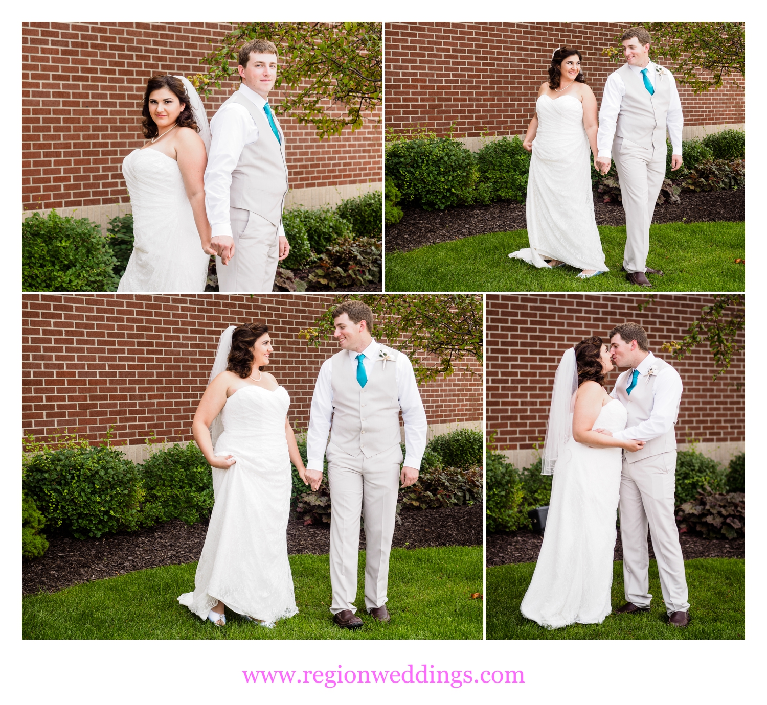The bride and groom first look / reveal.