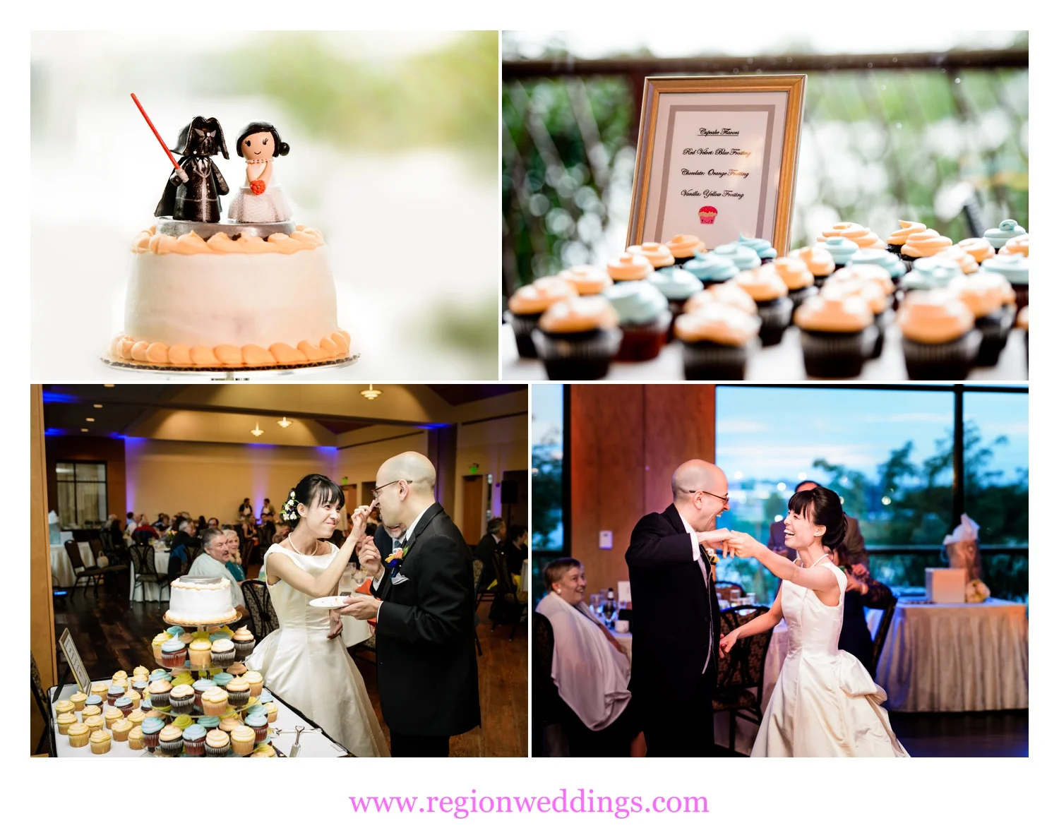 Star Wars cake topper at a wedding reception at Centennial Park.