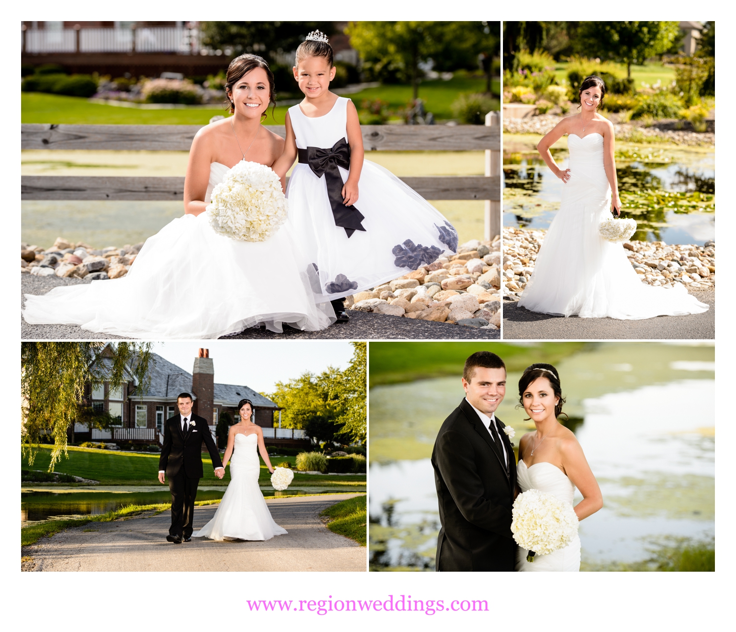 Wedding photos at White Hawk golf course in Crown Point, Indiana.