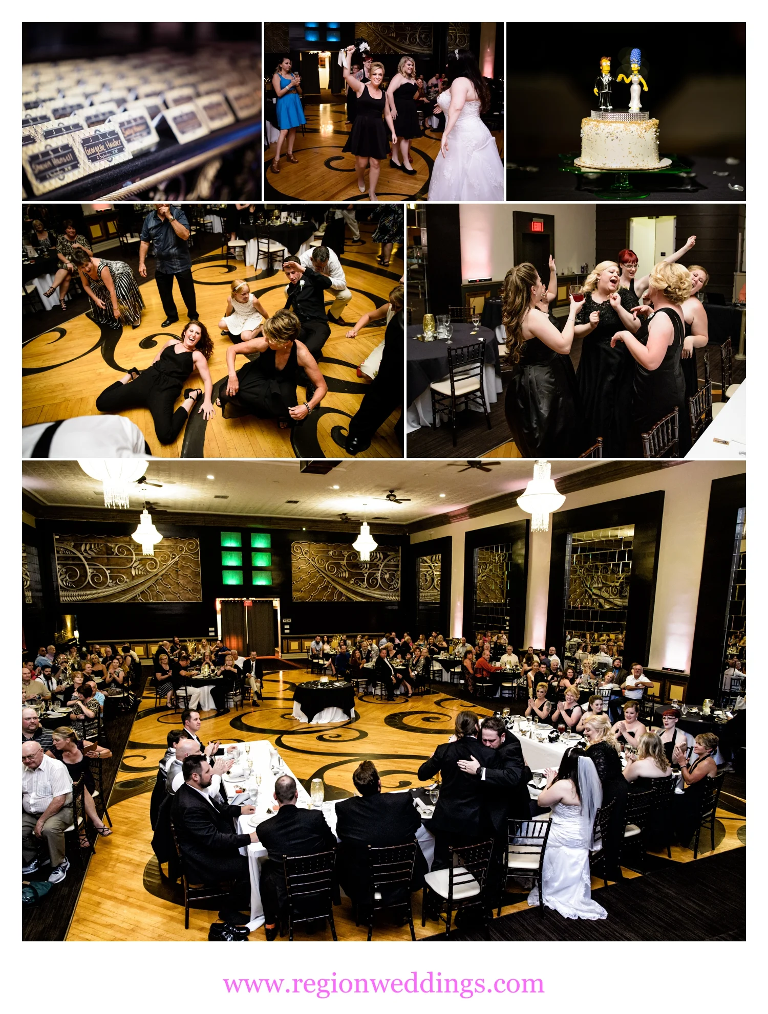 Wedding reception at The Allure in Laporte, Indiana.