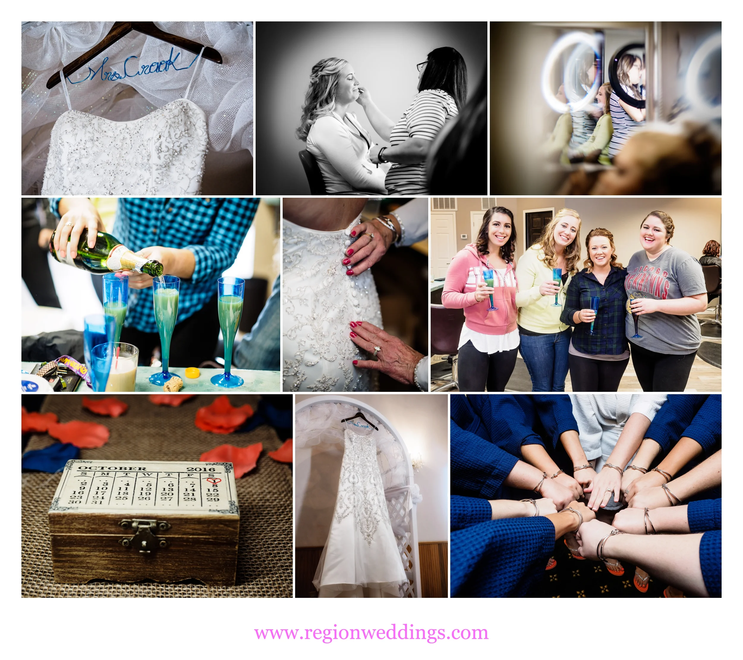 Bridal preparation at Jay Marie Salon and The Patrician.