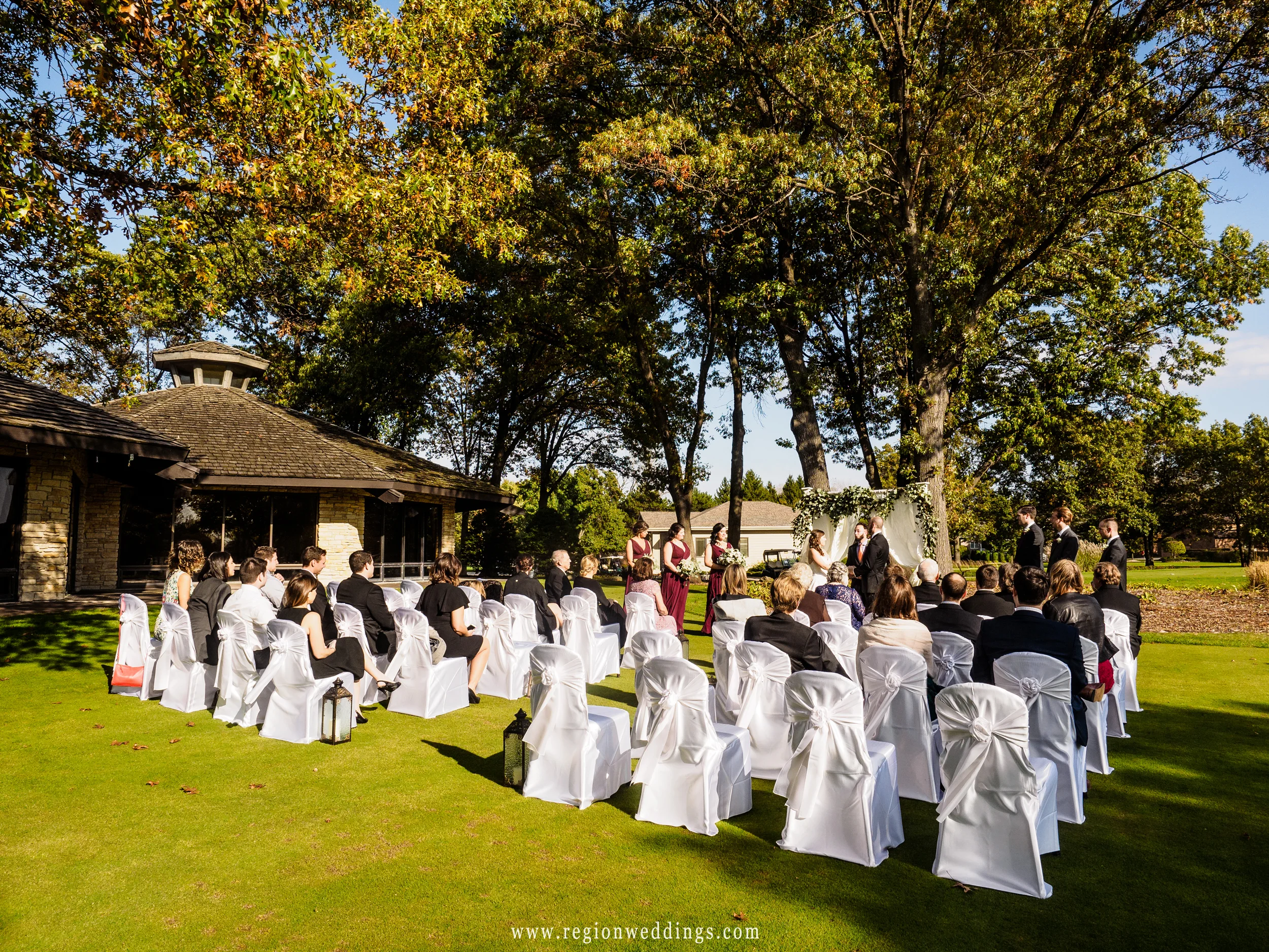 Outdoor wedding at Briar Ridge Country Club.