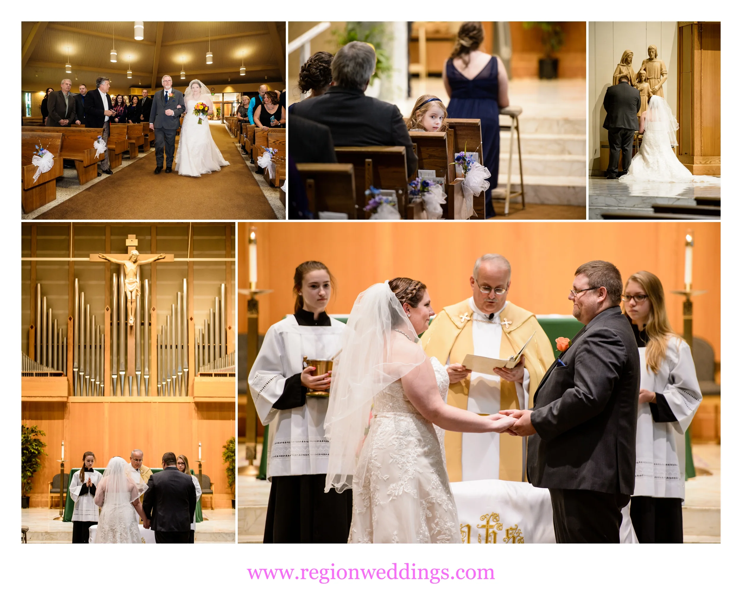 Wedding at St. Thomas More Church.
