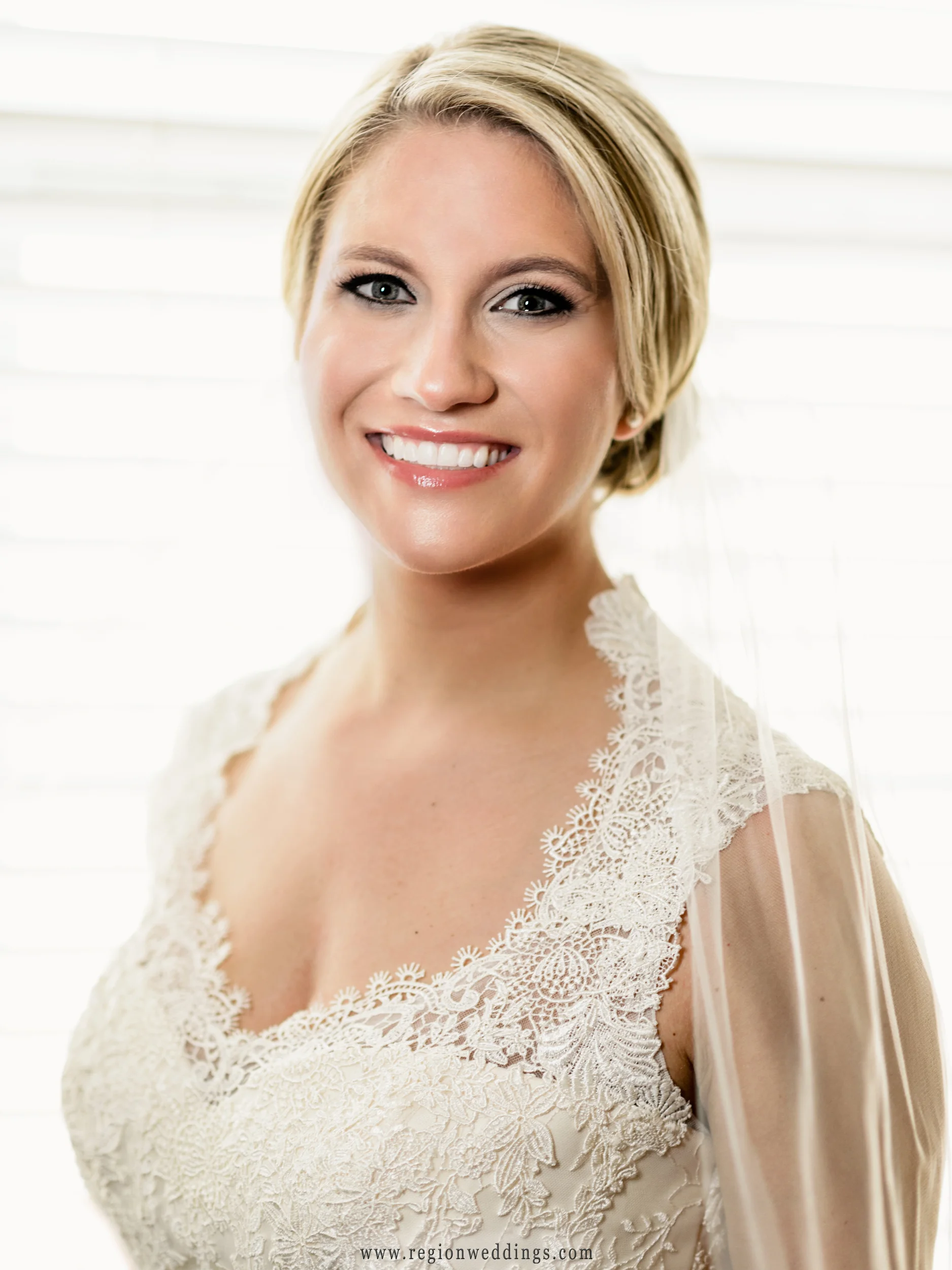 Portrait of the bride on her big day.