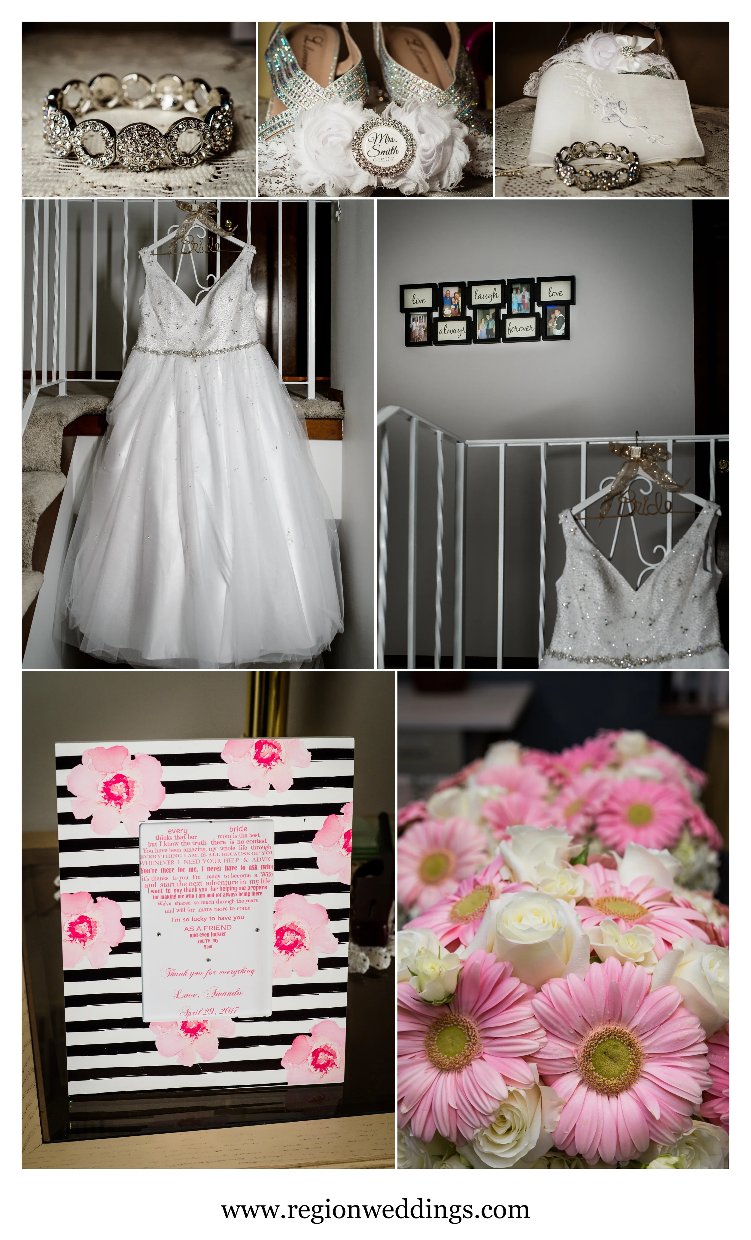 Bridal prep in Highland, Indiana.