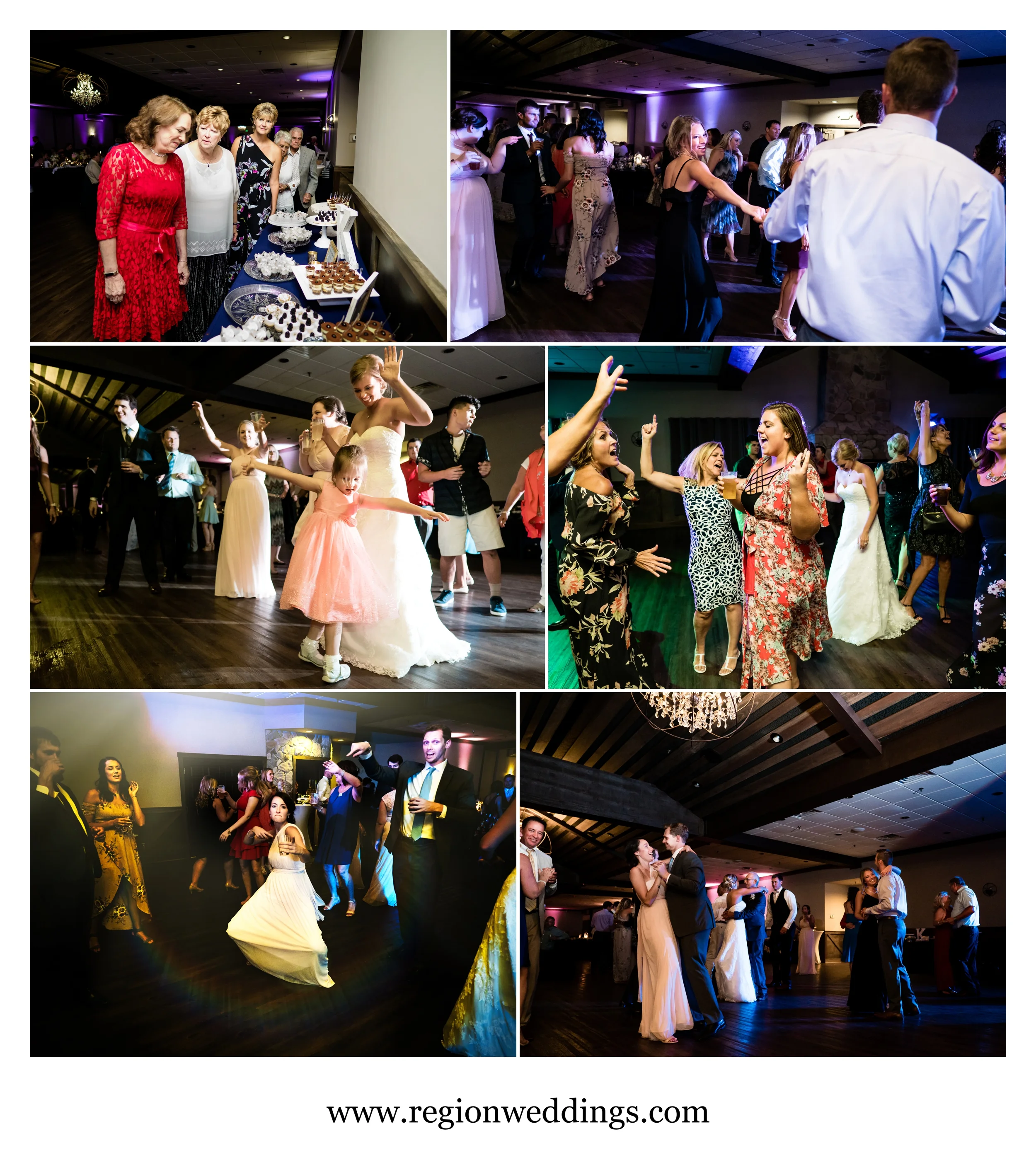 Party time at a wedding reception at The Market in Valparaiso, IN.