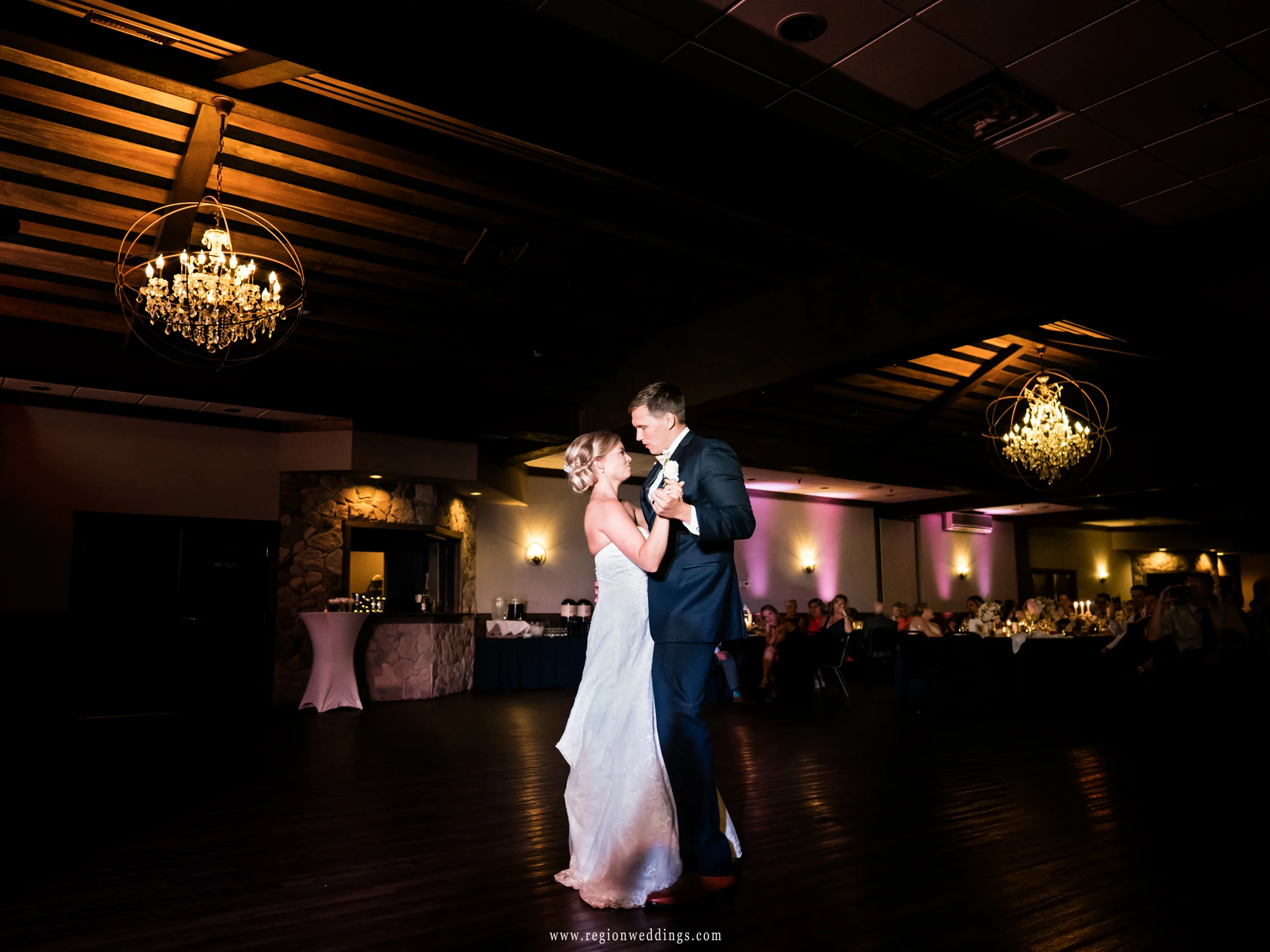 First dance for the bride and groom at The Market.