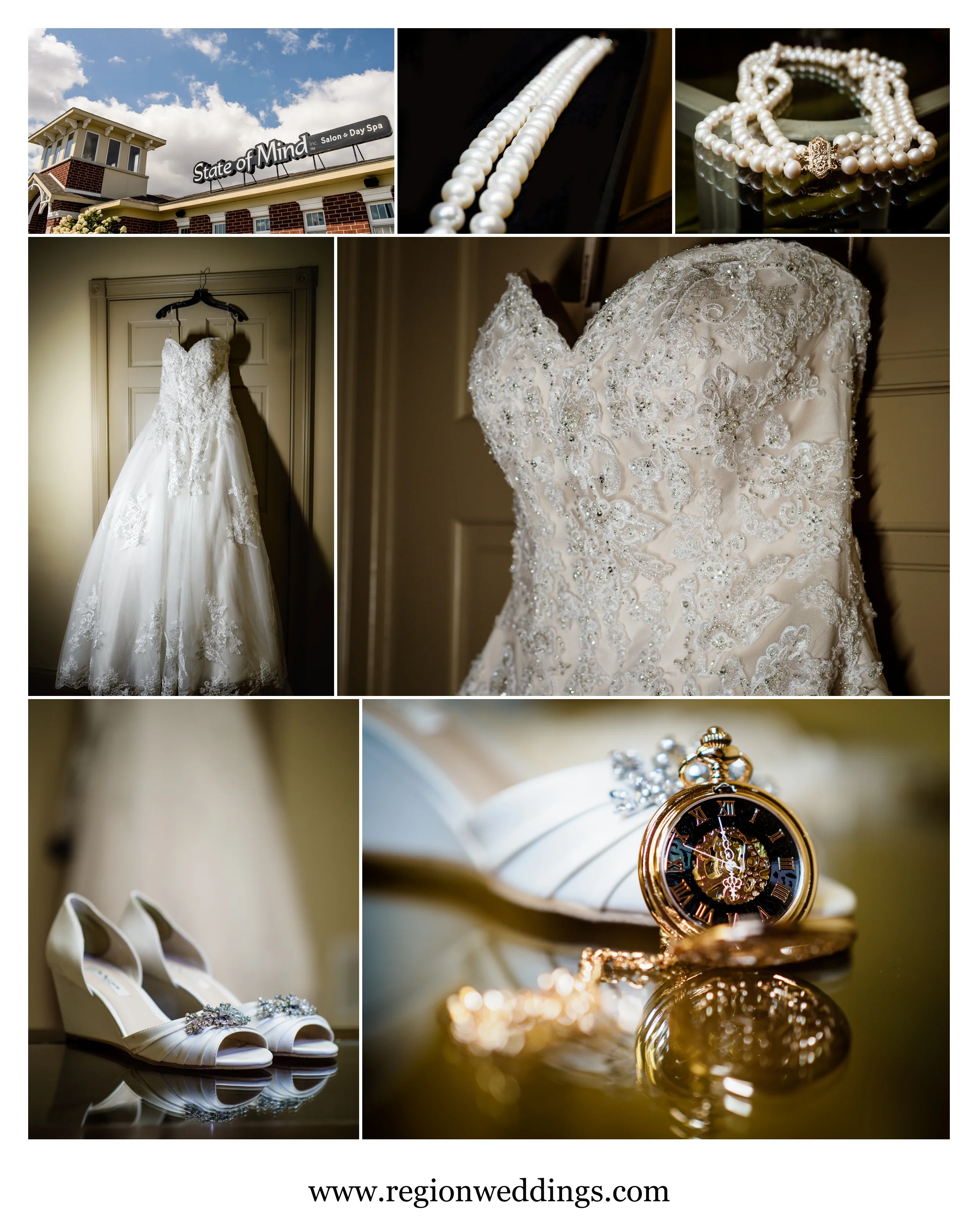Vintage glamour wedding day accessories.