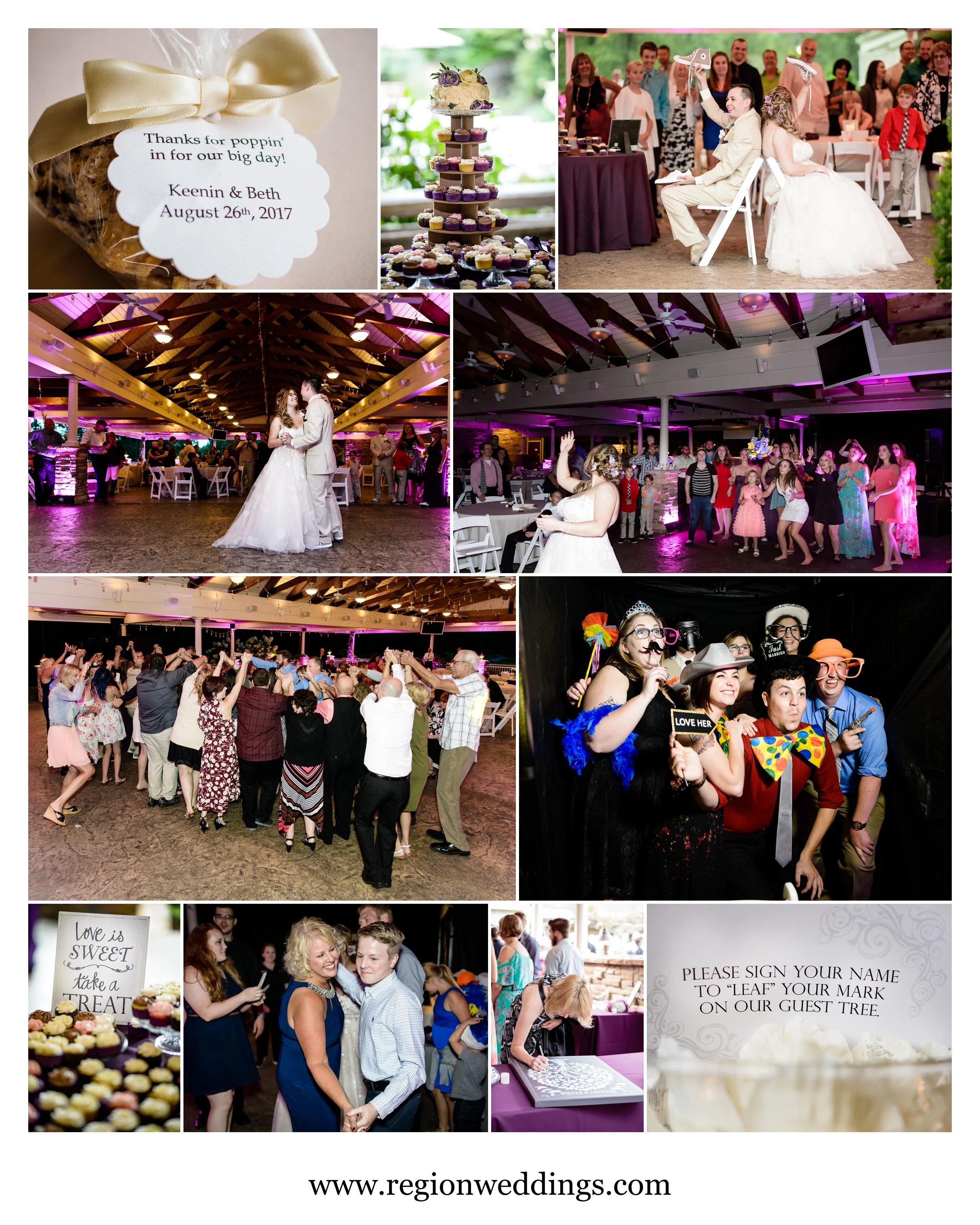 Open air wedding reception at Sandy Pines.
