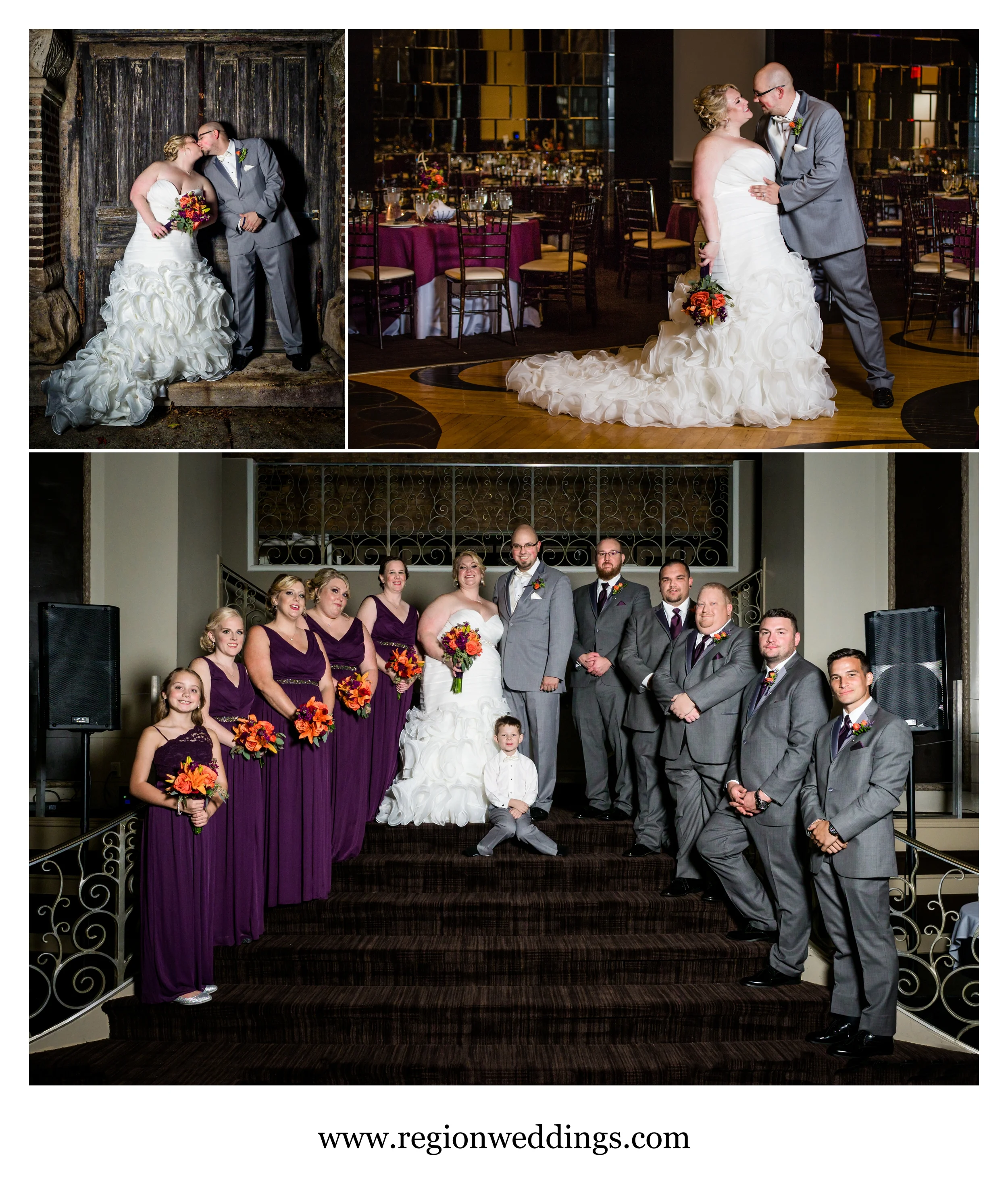 Wedding photos at The Allure in Laporte, Indiana.