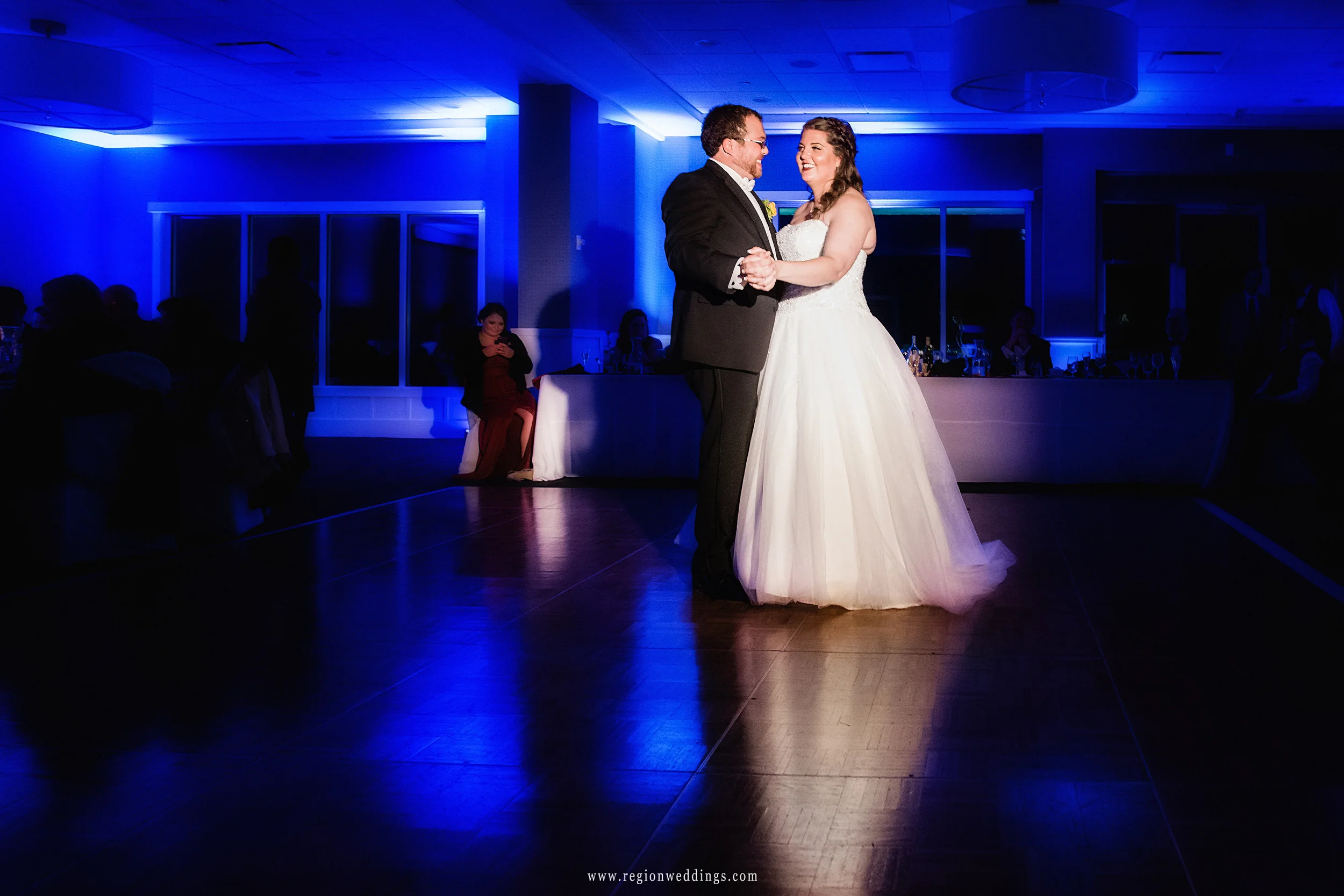 First dance for the bride and groom at Lighthouse Restaurant.