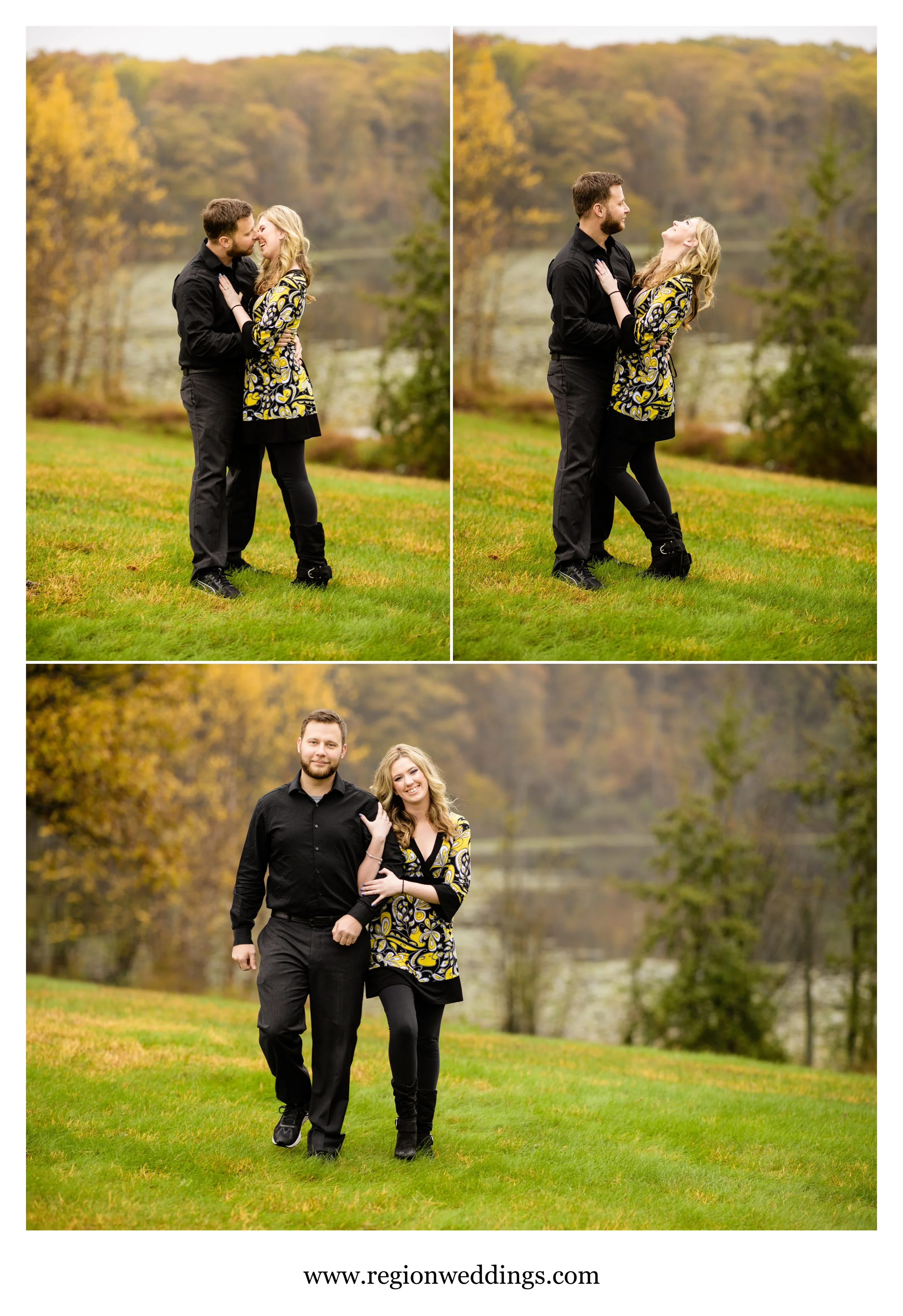 Keeping warm on a brisk Fall walk in the park.