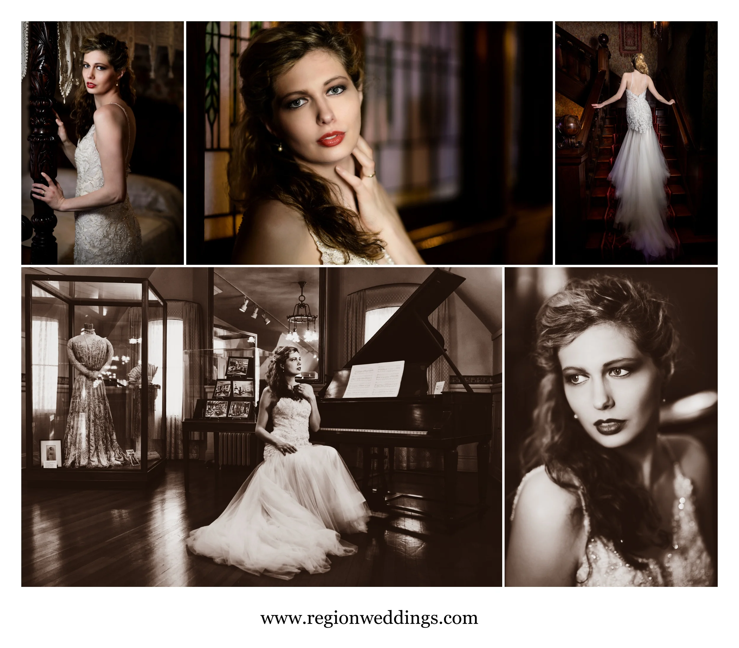 Bridal portraits at Barker Mansion.
