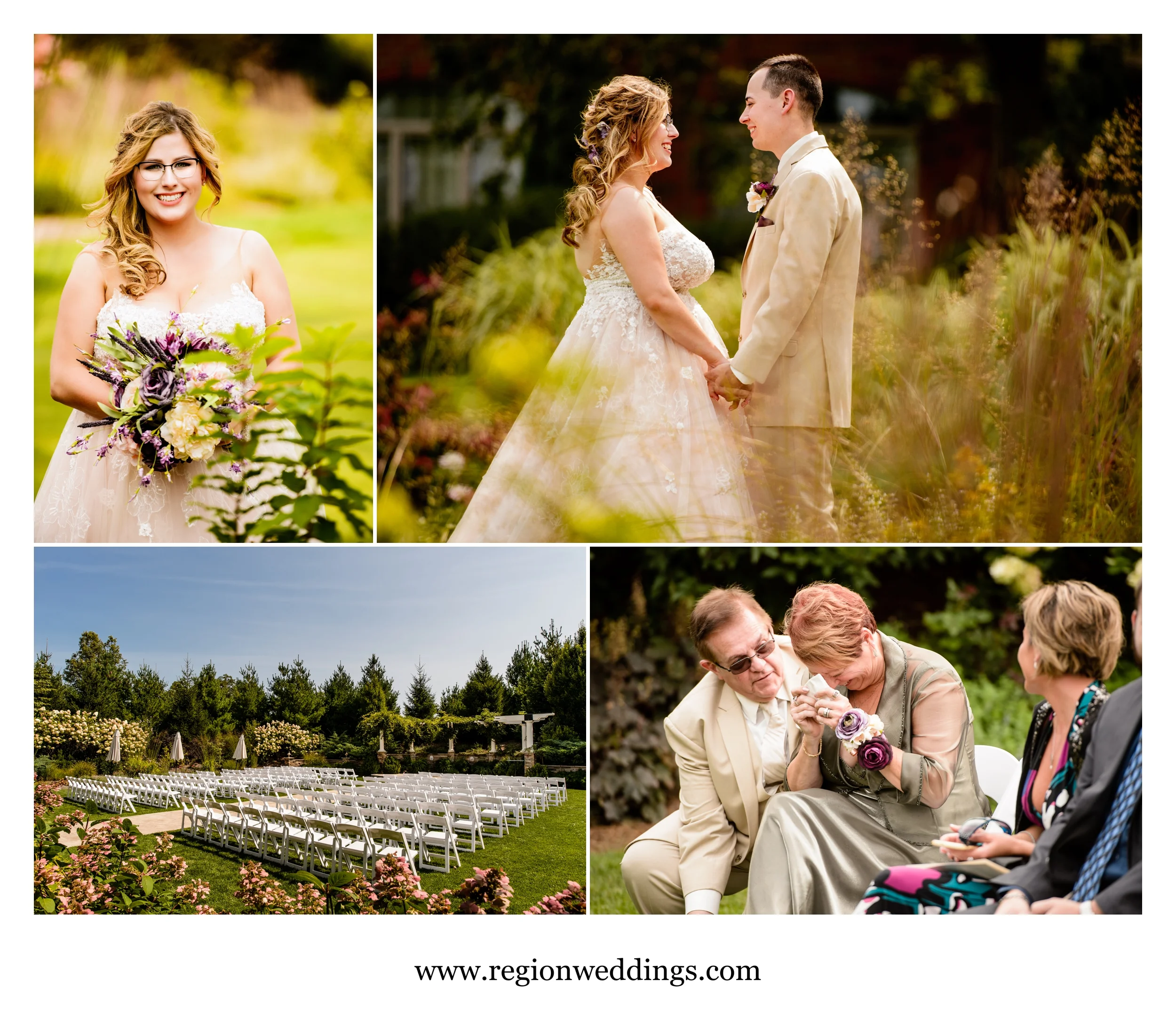 Outdoor wedding ceremony at The Pavilion at Sandy Pines.