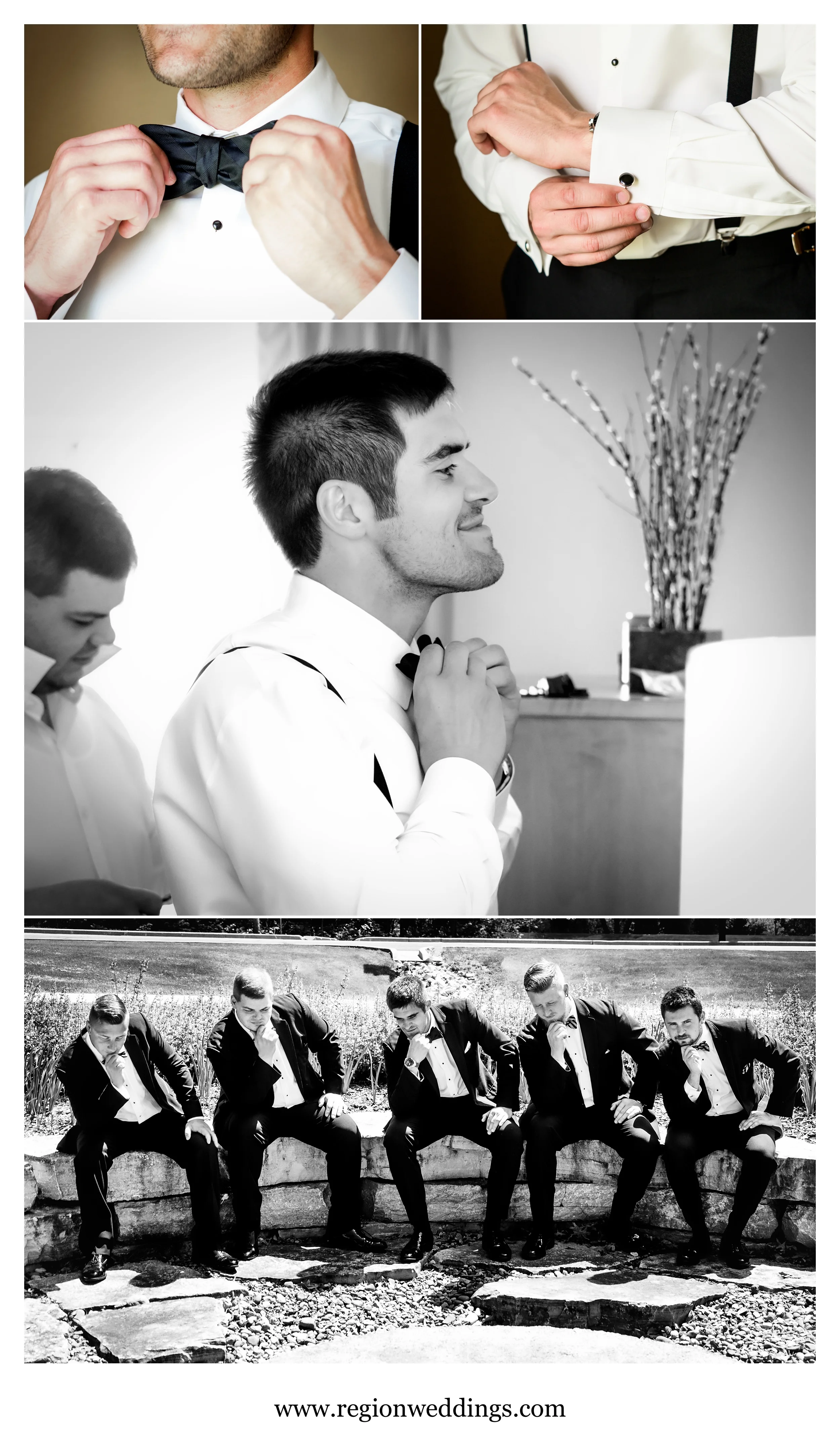 Groomsmen wedding day prep.