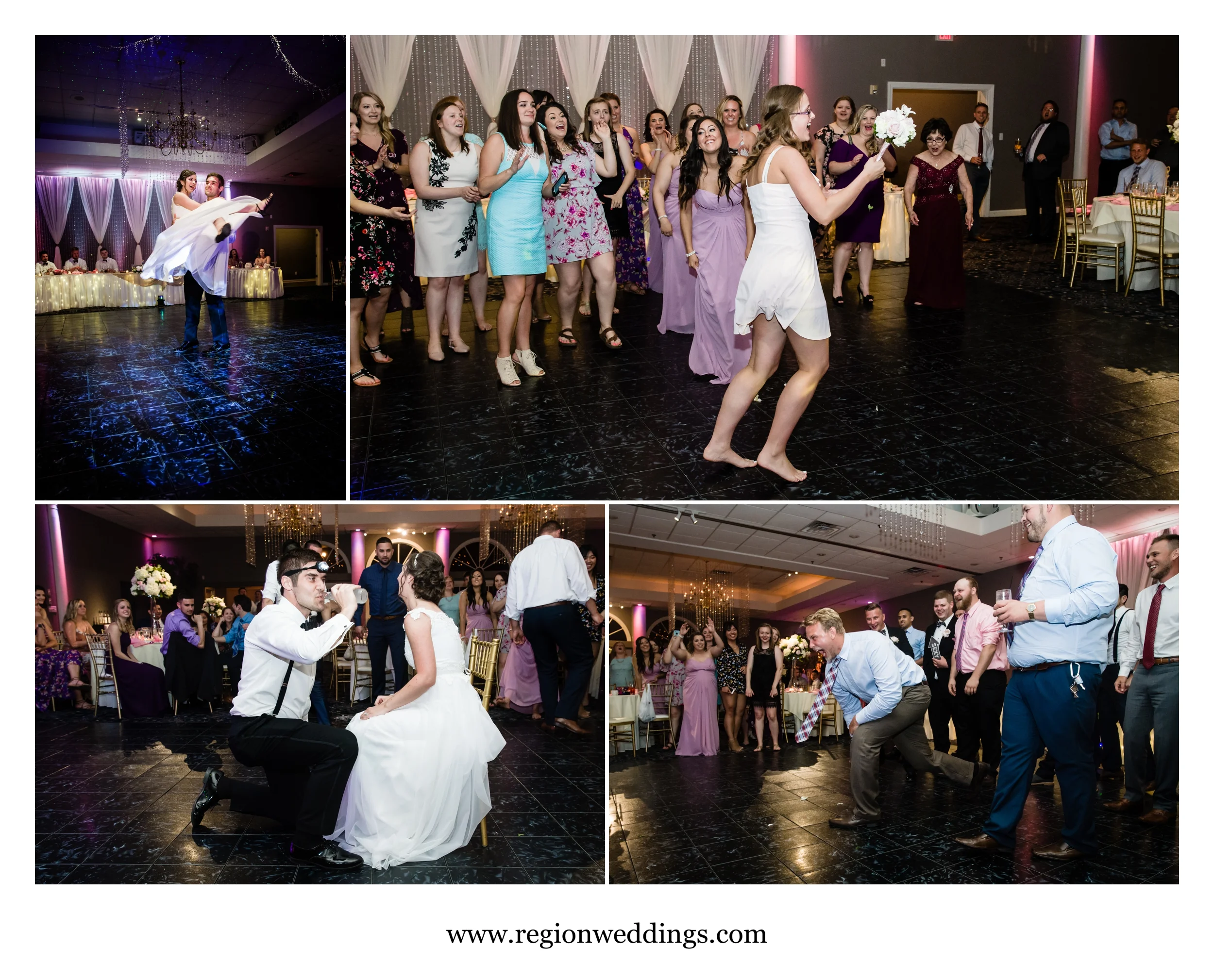 Wedding reception fun at Aberdeen Manor.