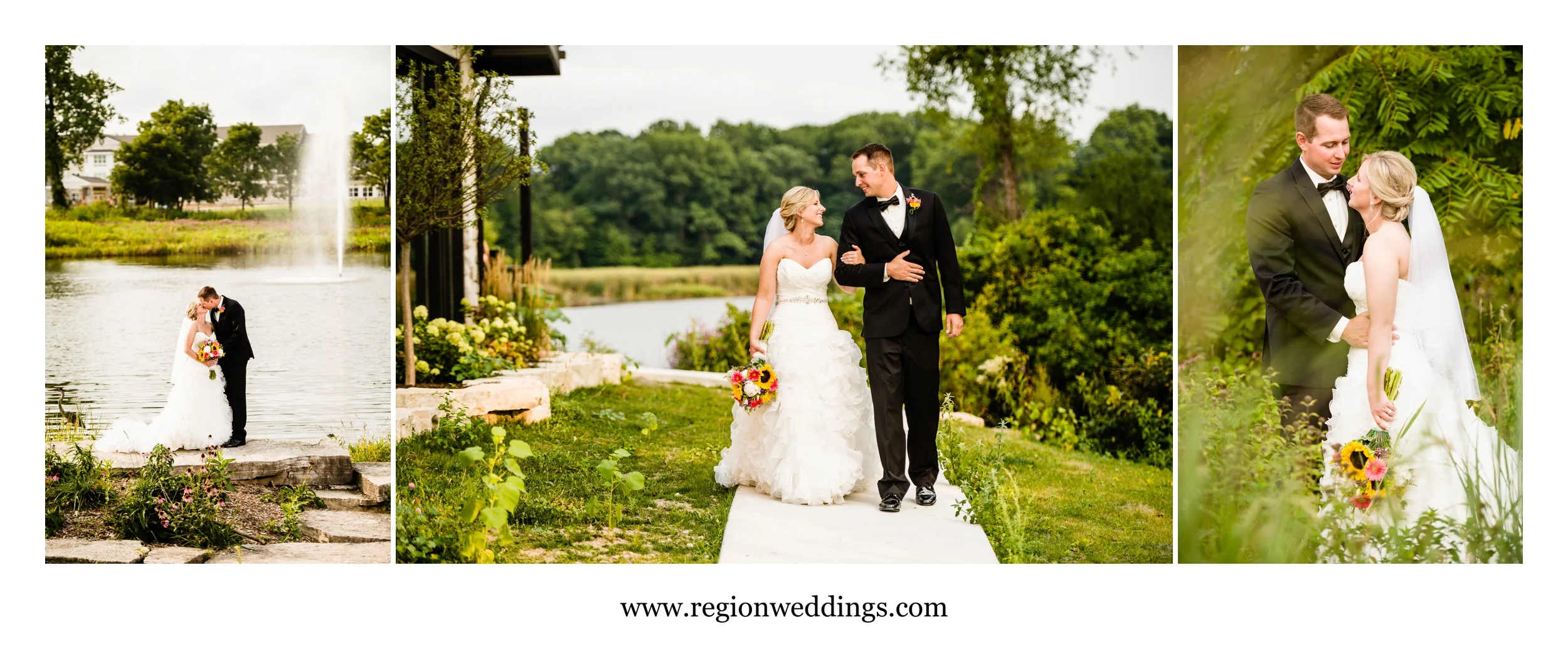 Wedding photos at Coffee Creek and The Allure On The Lake in Chesterton, Indiana.
