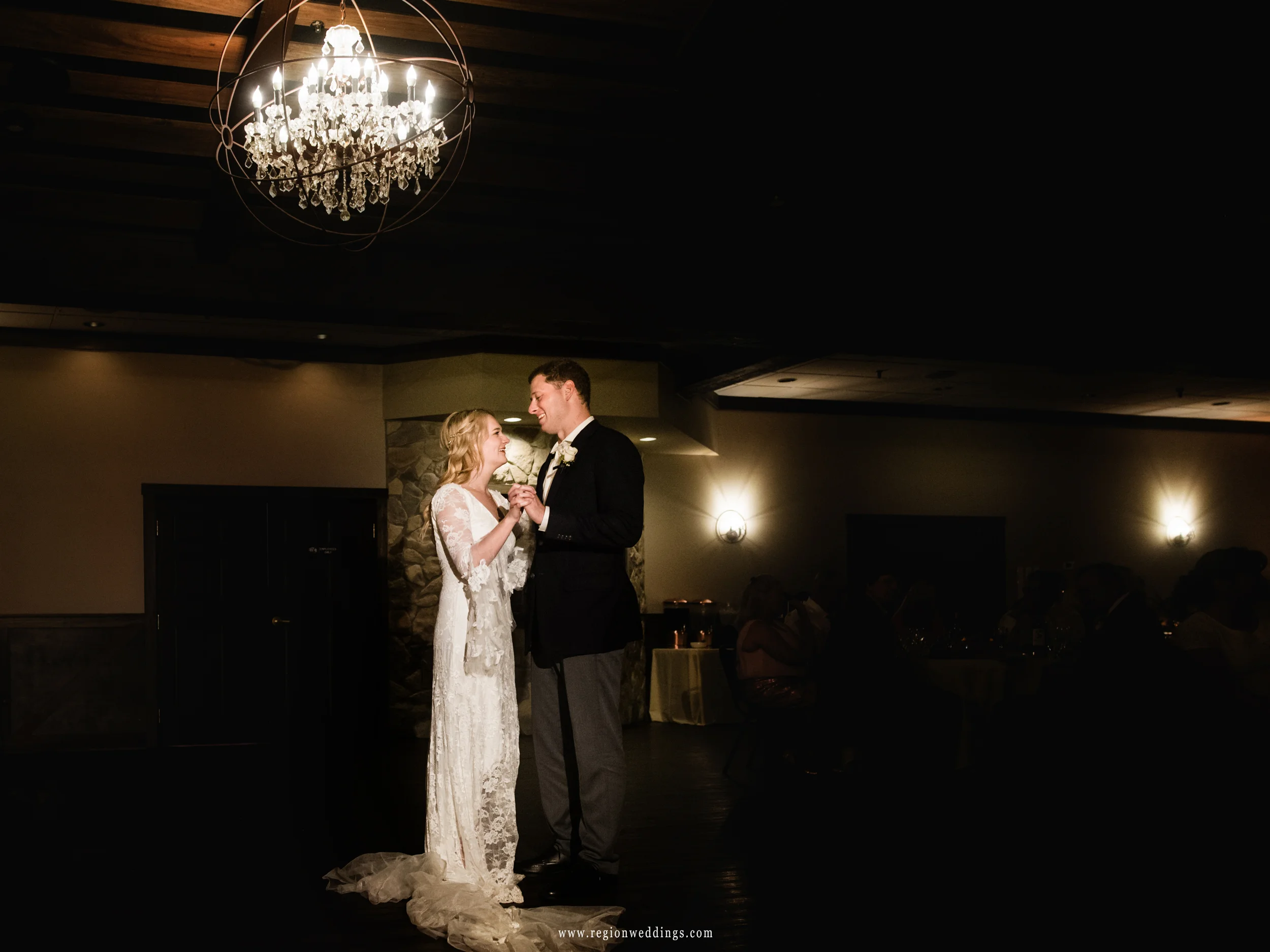 First dance for the bride and groom at The Market.
