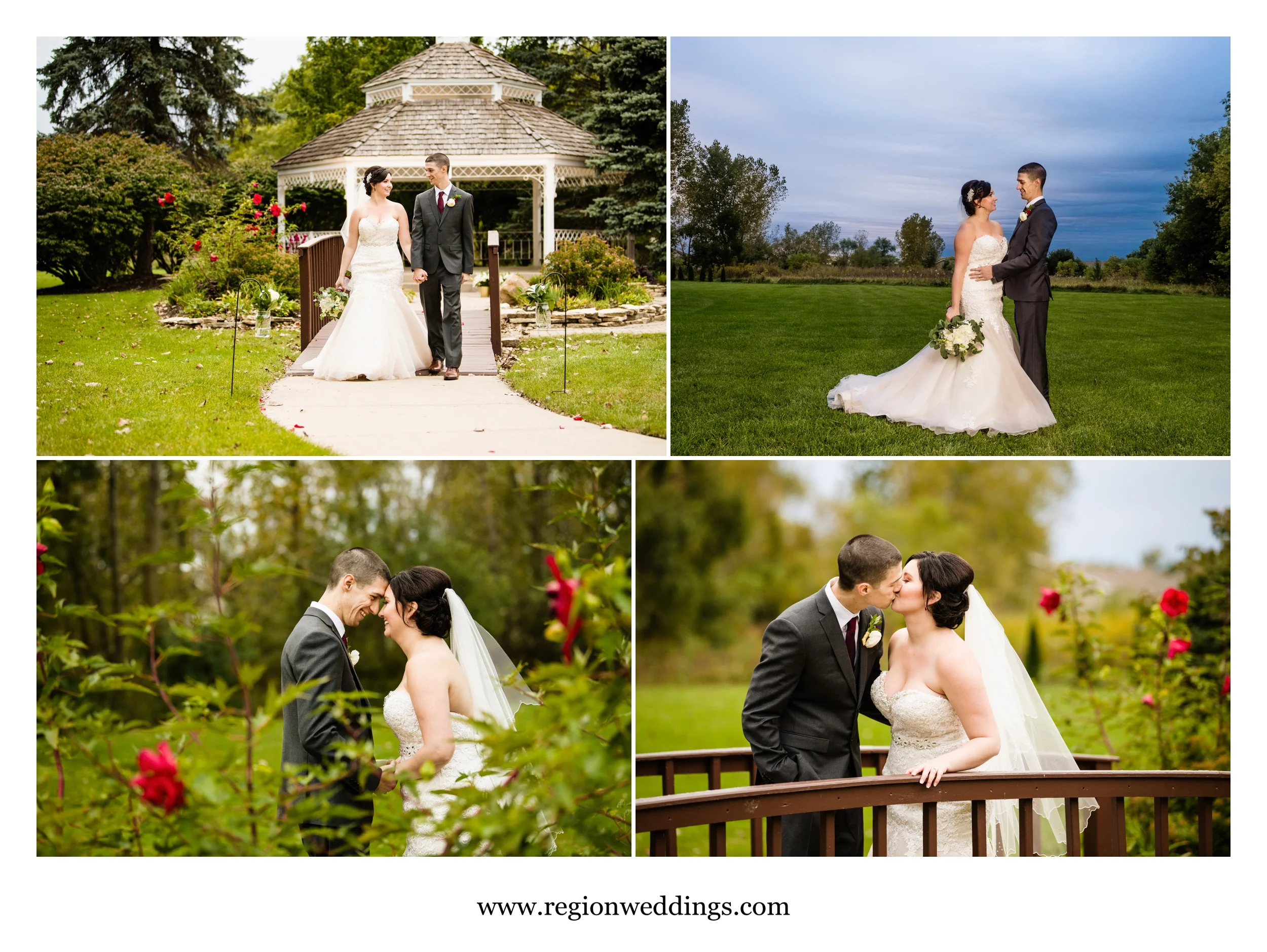Romantic wedding photos behind The Croatian Center.