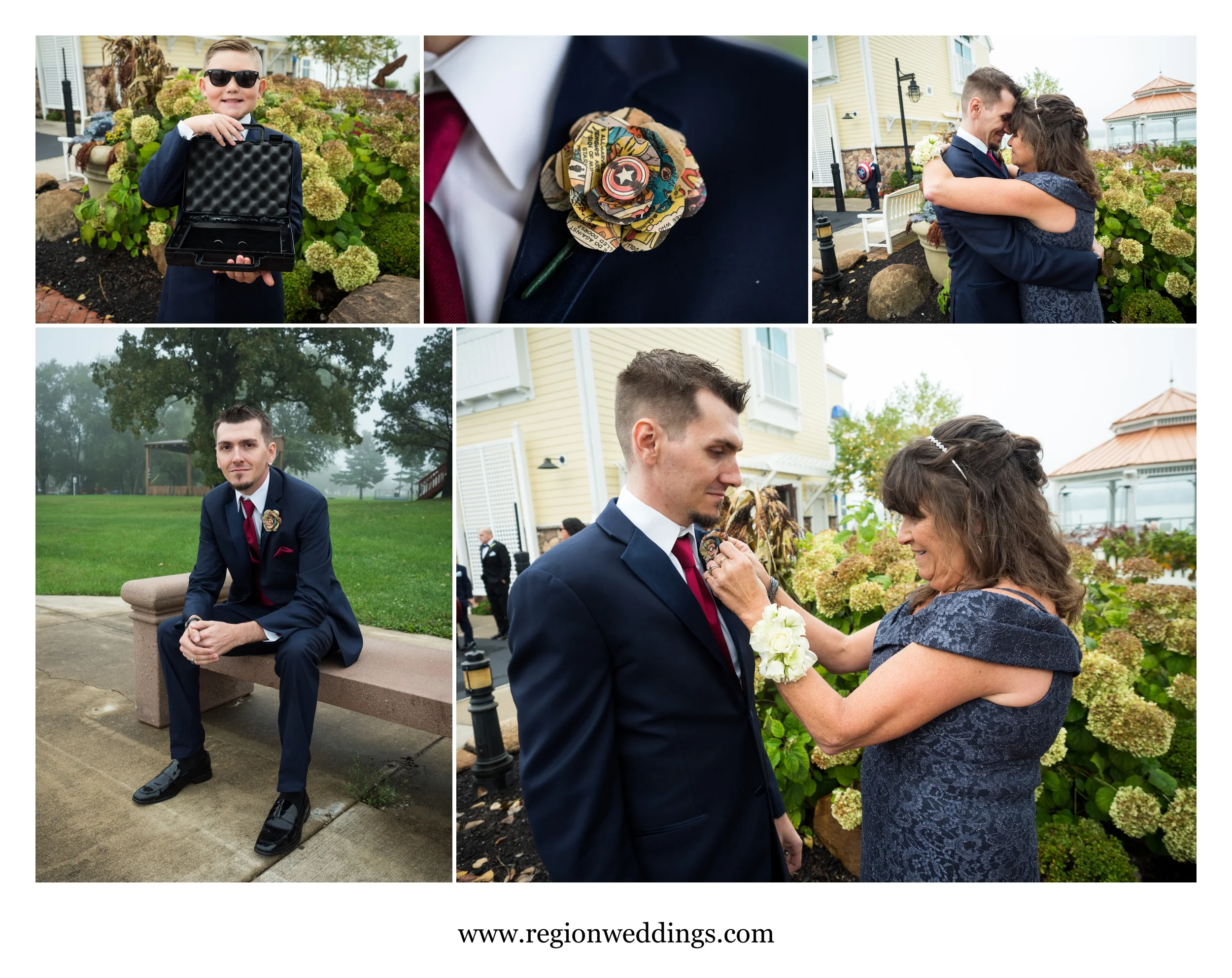 The groom preps for his big day.